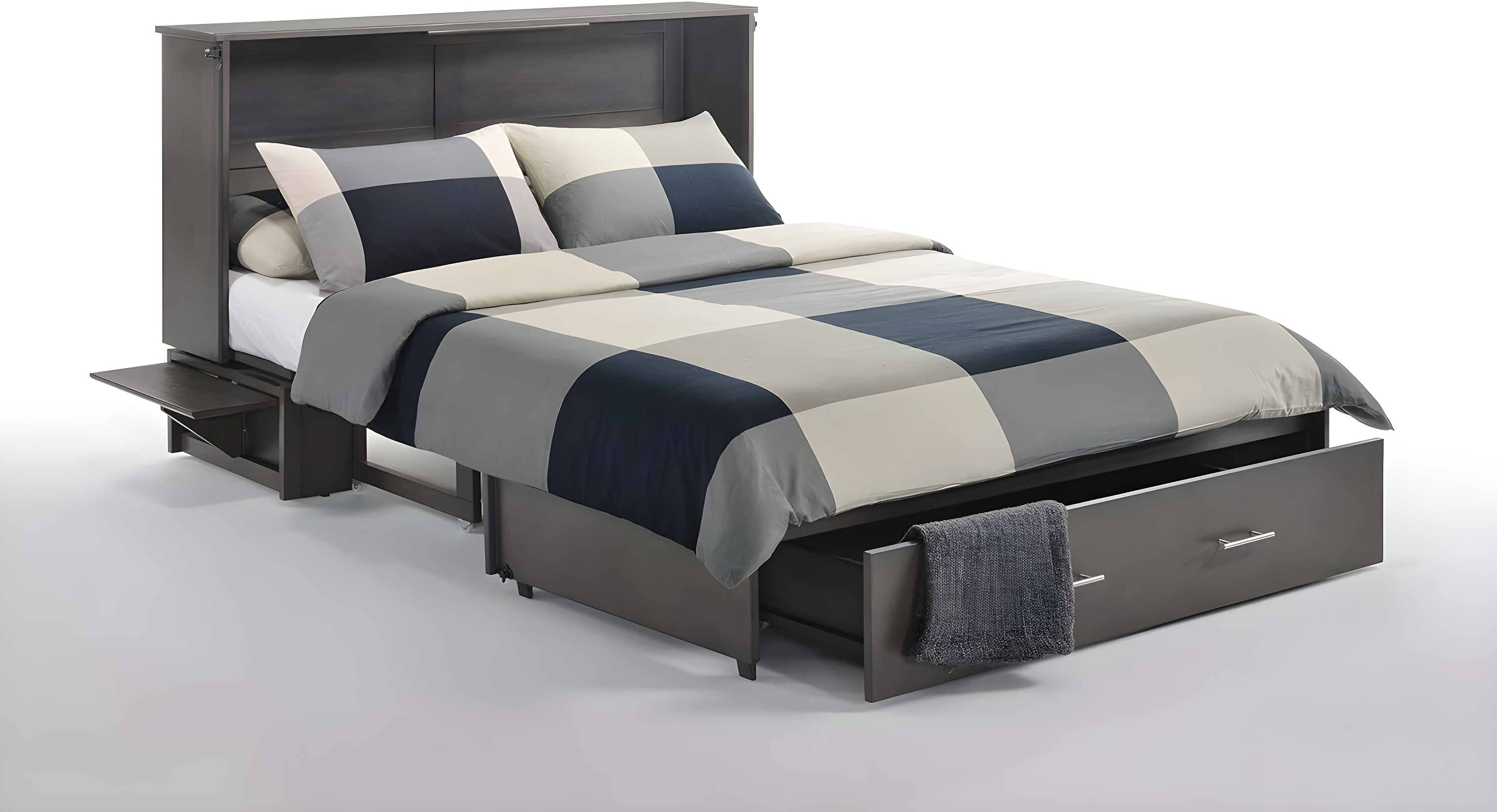 Sagebrush Queen Size Murphy Bed Cabinet with Storage
