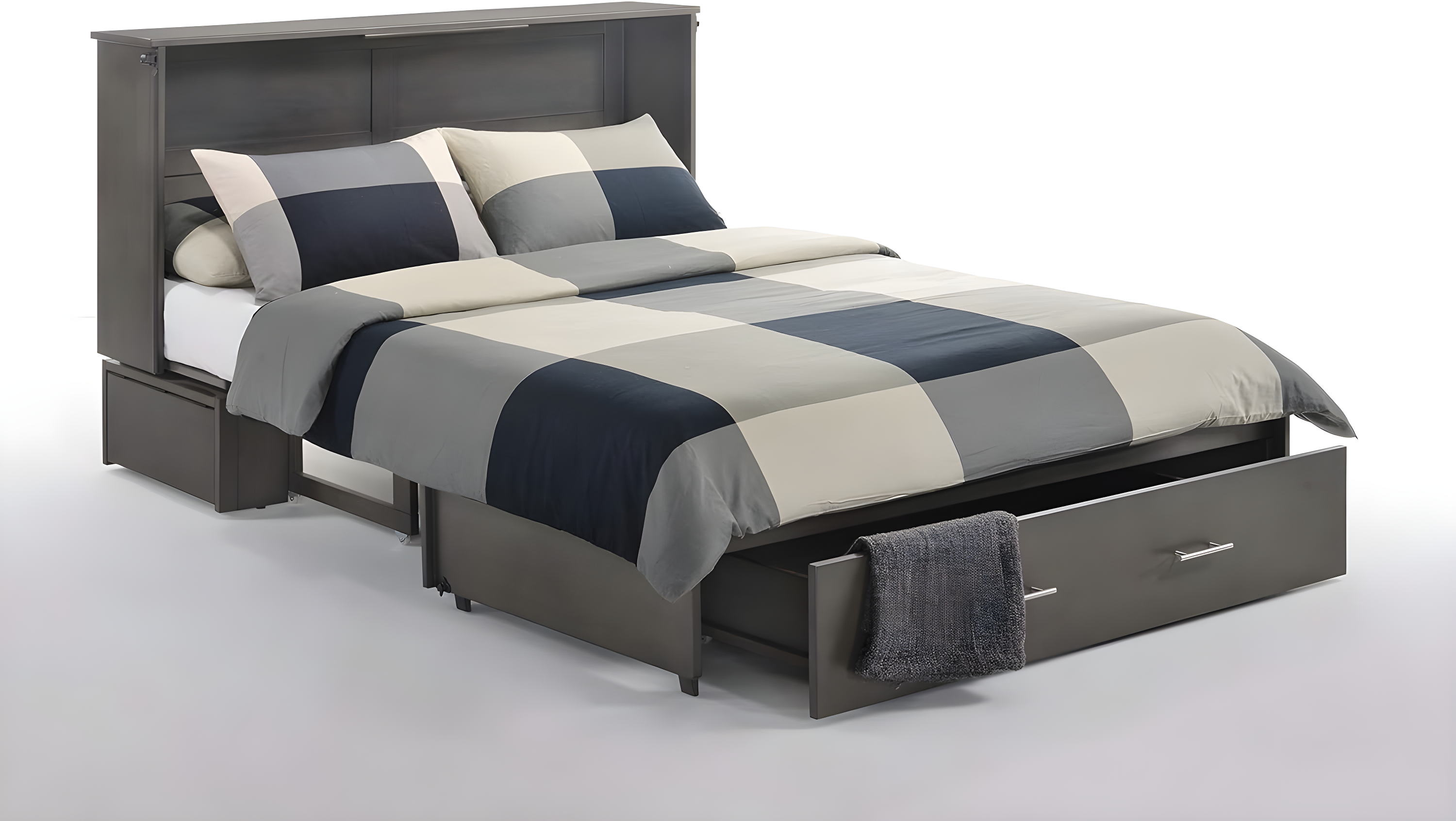 Sagebrush Queen Size Murphy Bed Cabinet with Storage