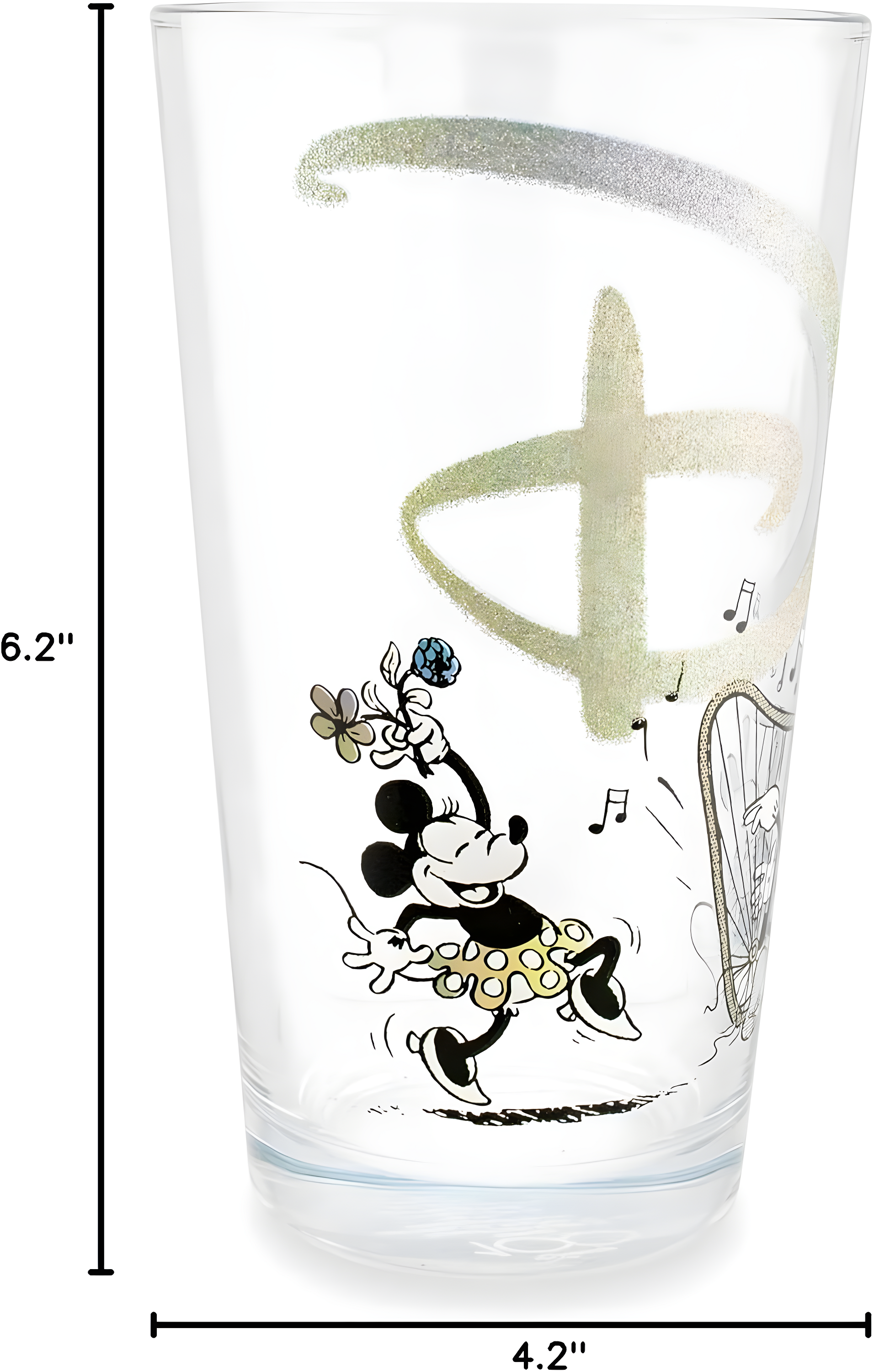 Disney 100 Years of Wonder Glitter Pint Glass | Holds 16 Ounces