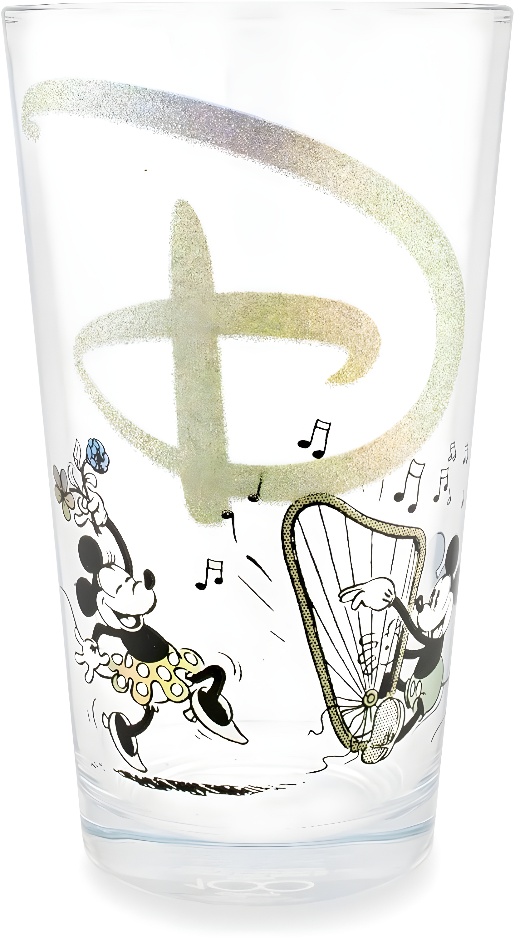 Disney 100 Years of Wonder Glitter Pint Glass | Holds 16 Ounces