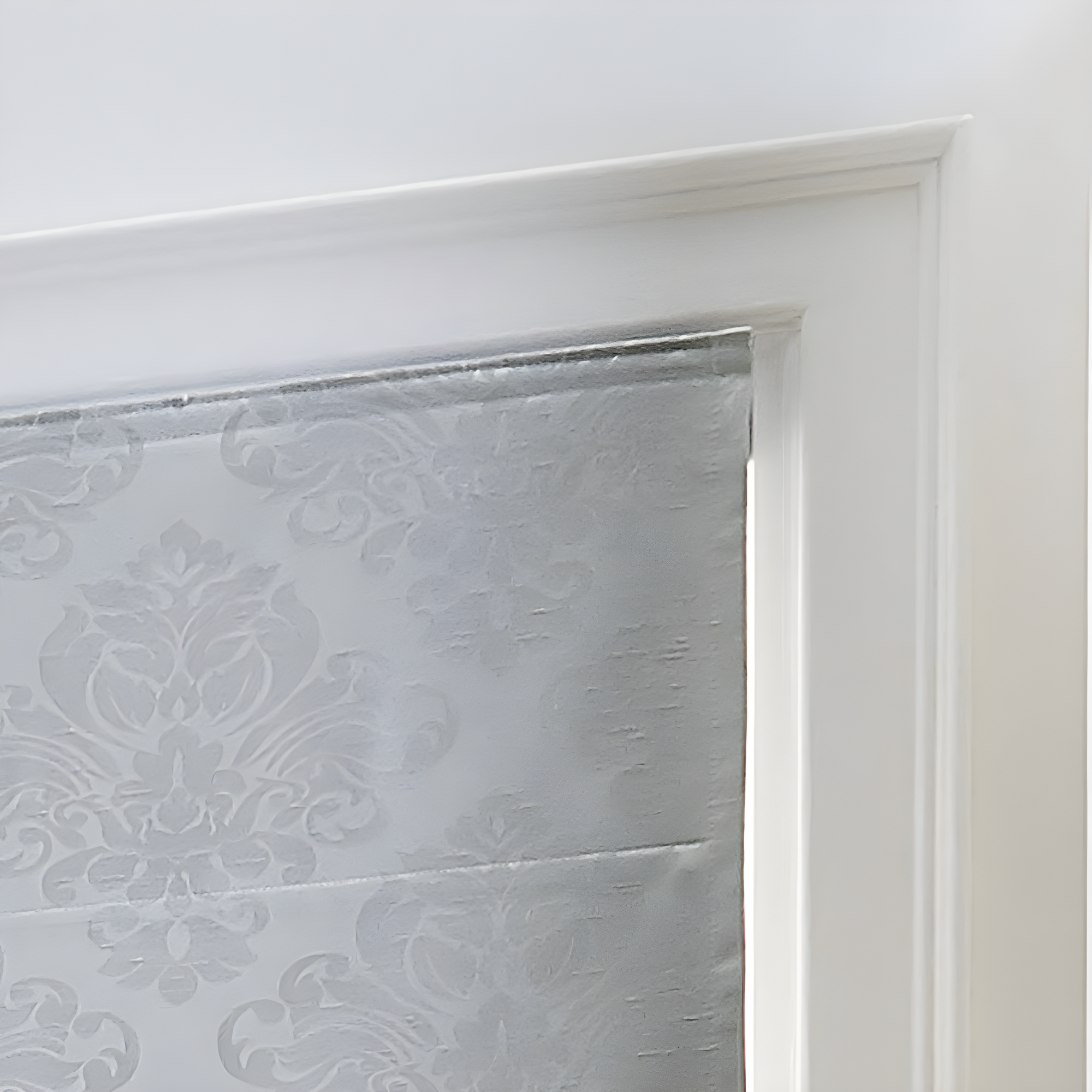 Curtainworks Damask Window Shade, 48" W x 64" L, Silver