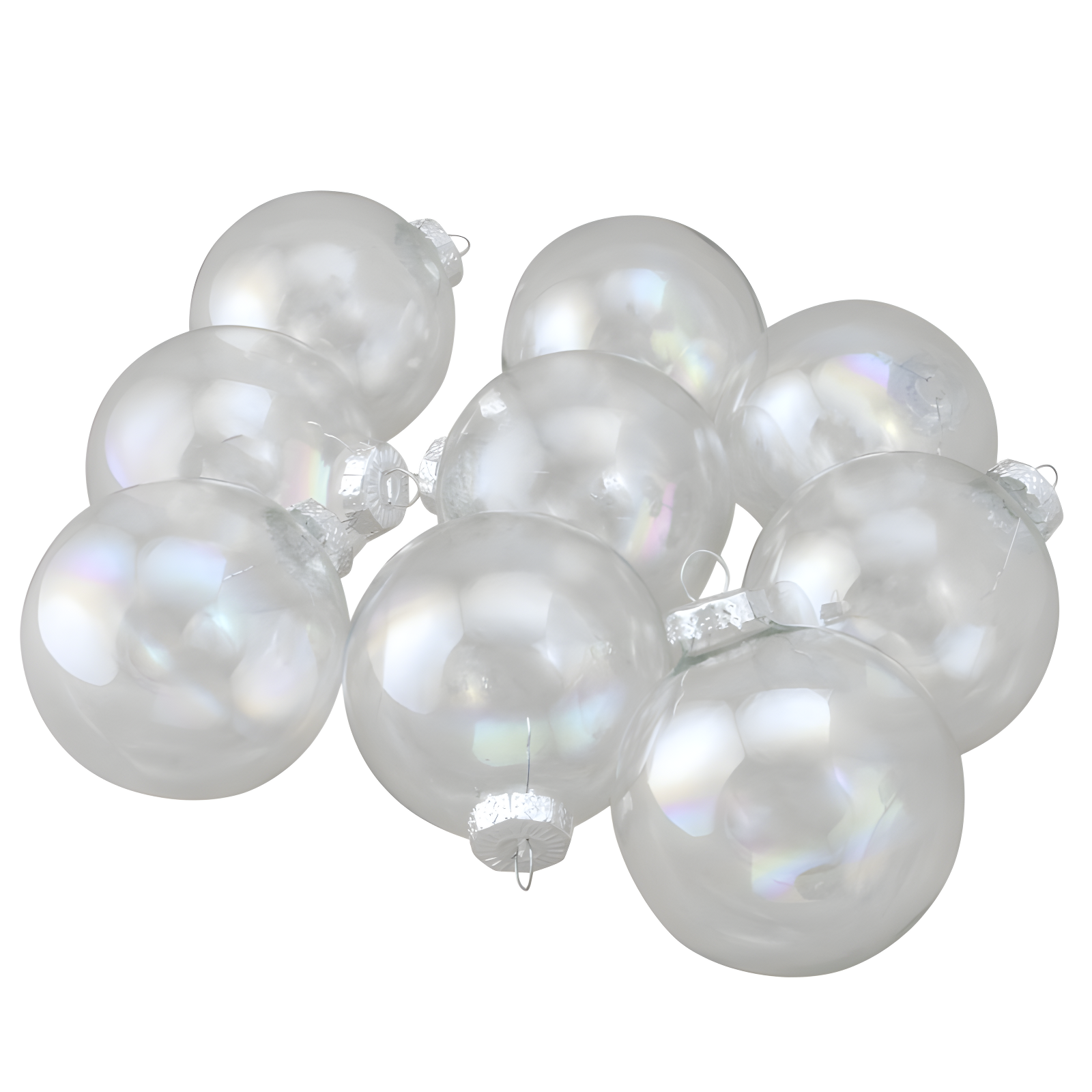 Glass Christmas Ball Ornament (Set of 9)