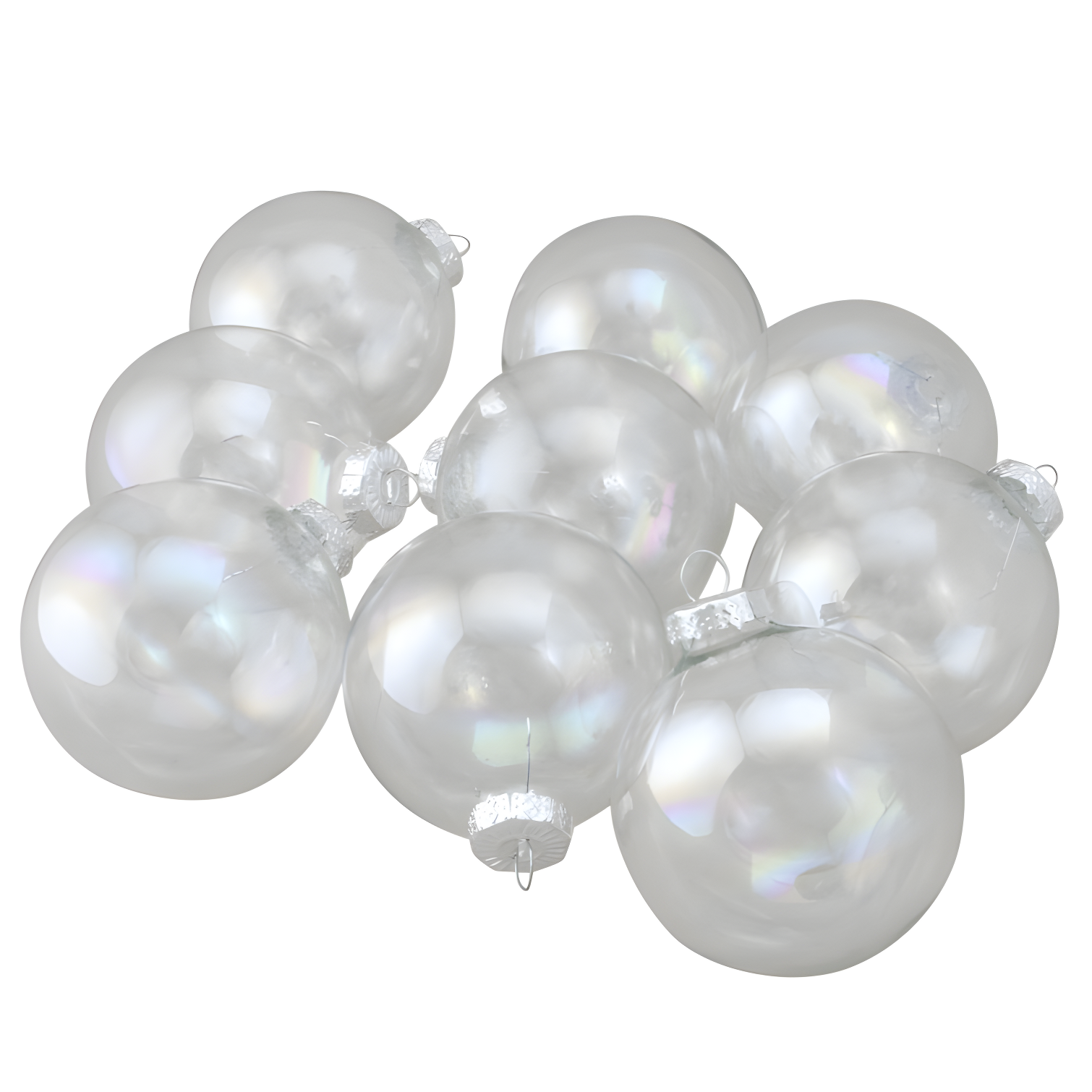 Glass Christmas Ball Ornament (Set of 9)