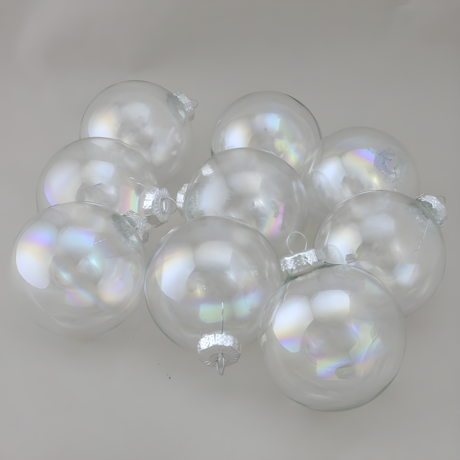 Glass Christmas Ball Ornament (Set of 9)