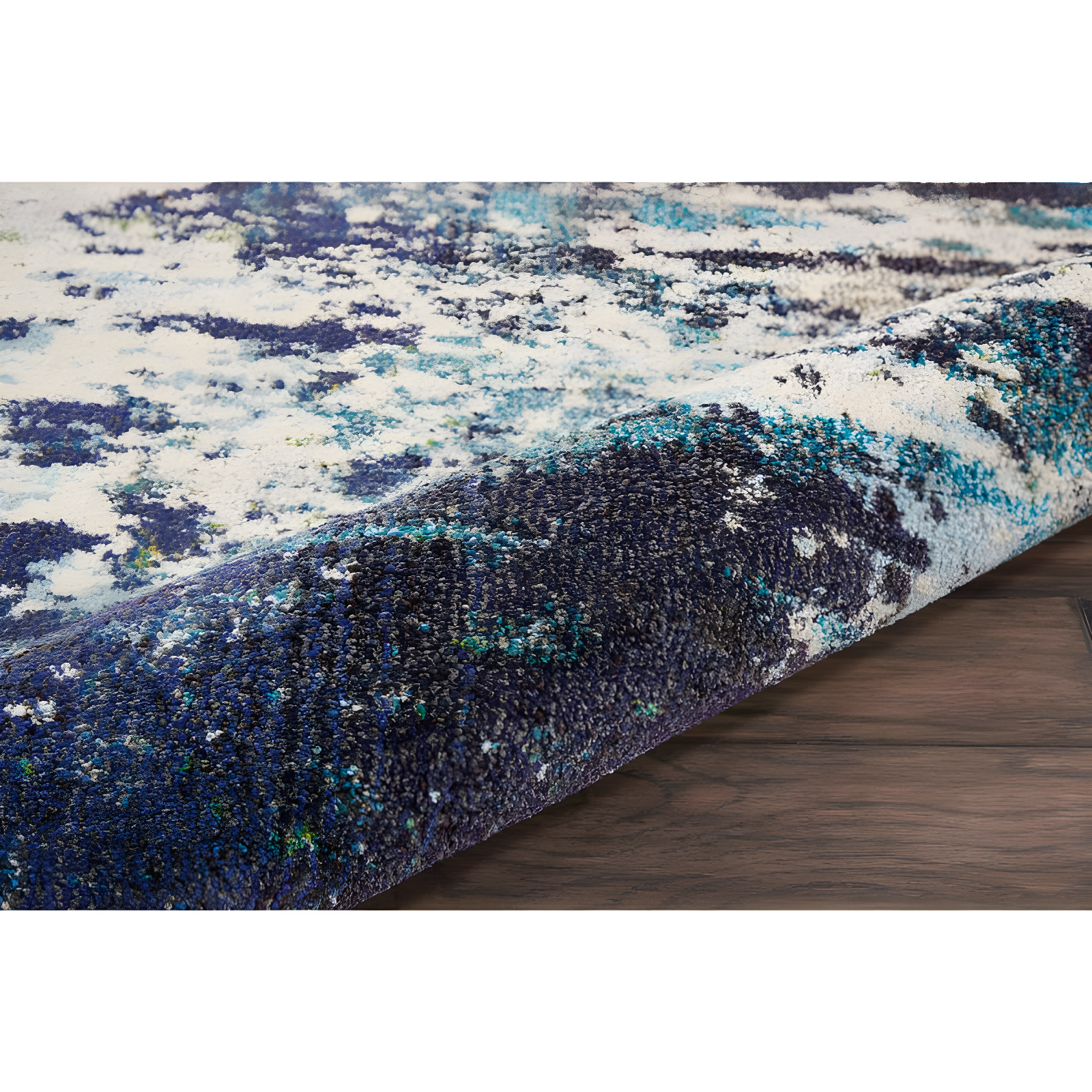 Nourison Celestial CES02 Ivory/Teal Blue Area Rug 7'10" x 10'6"
