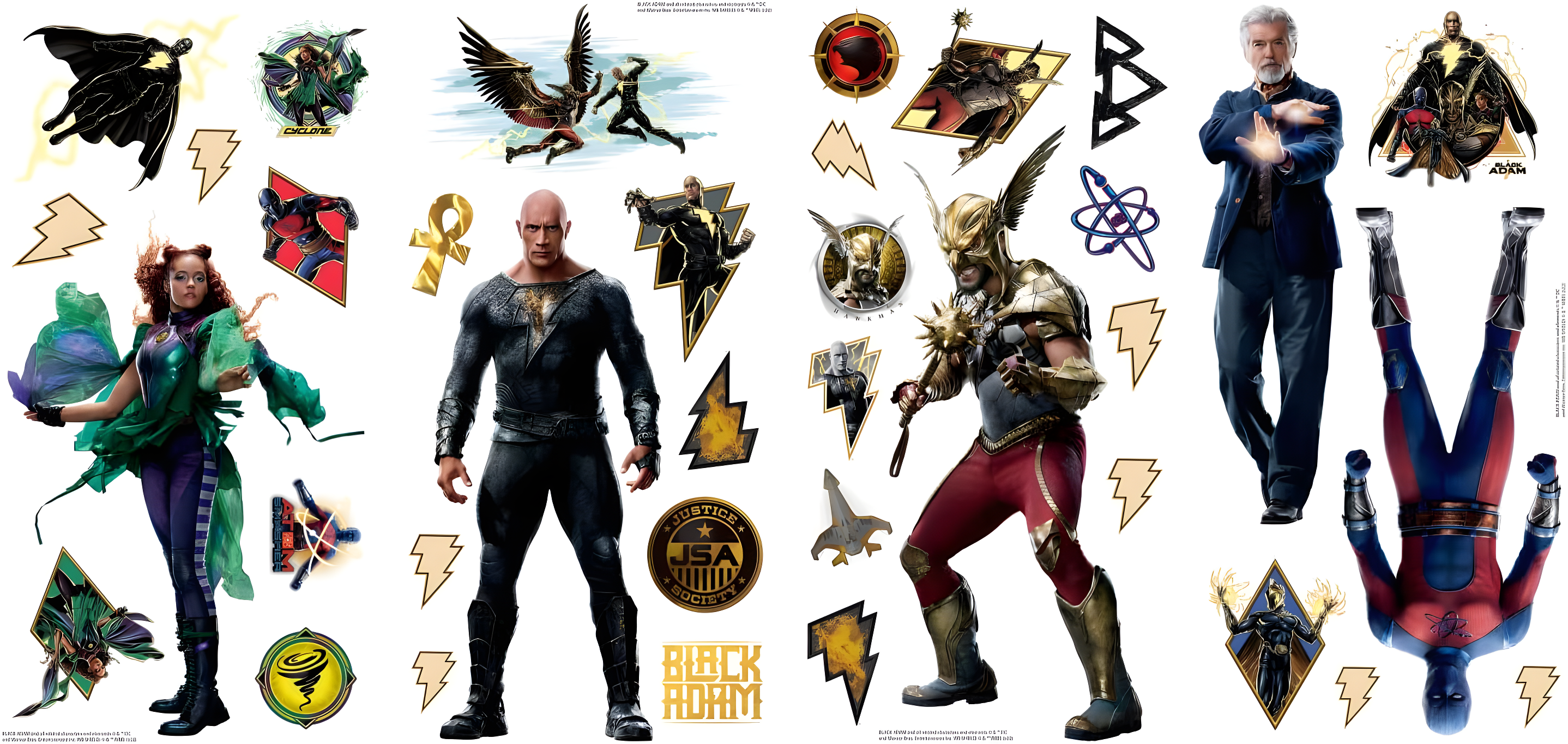 RoomMates Black Adam Kids' Peel and Stick Wall Decals