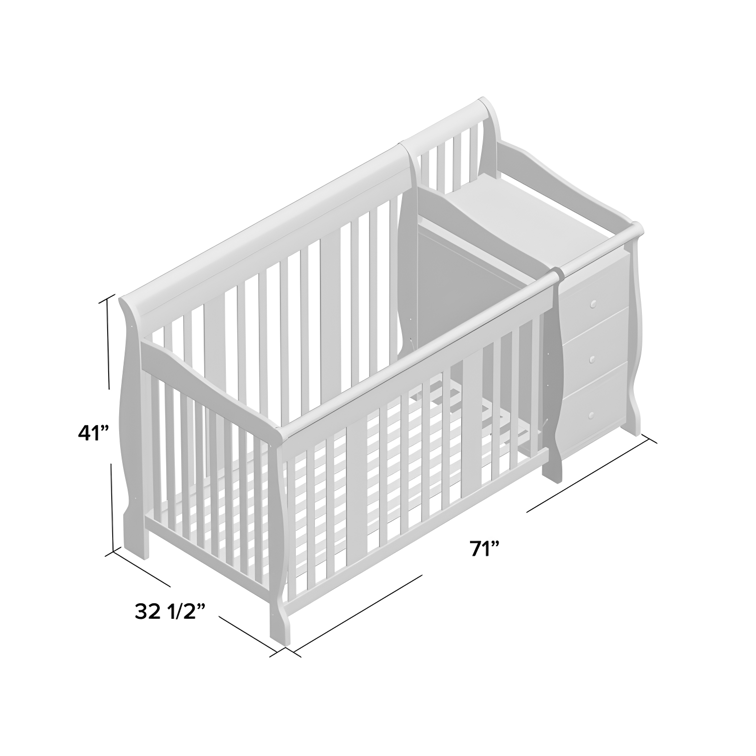 Portofino 5-in-1 Convertible Crib and Changer