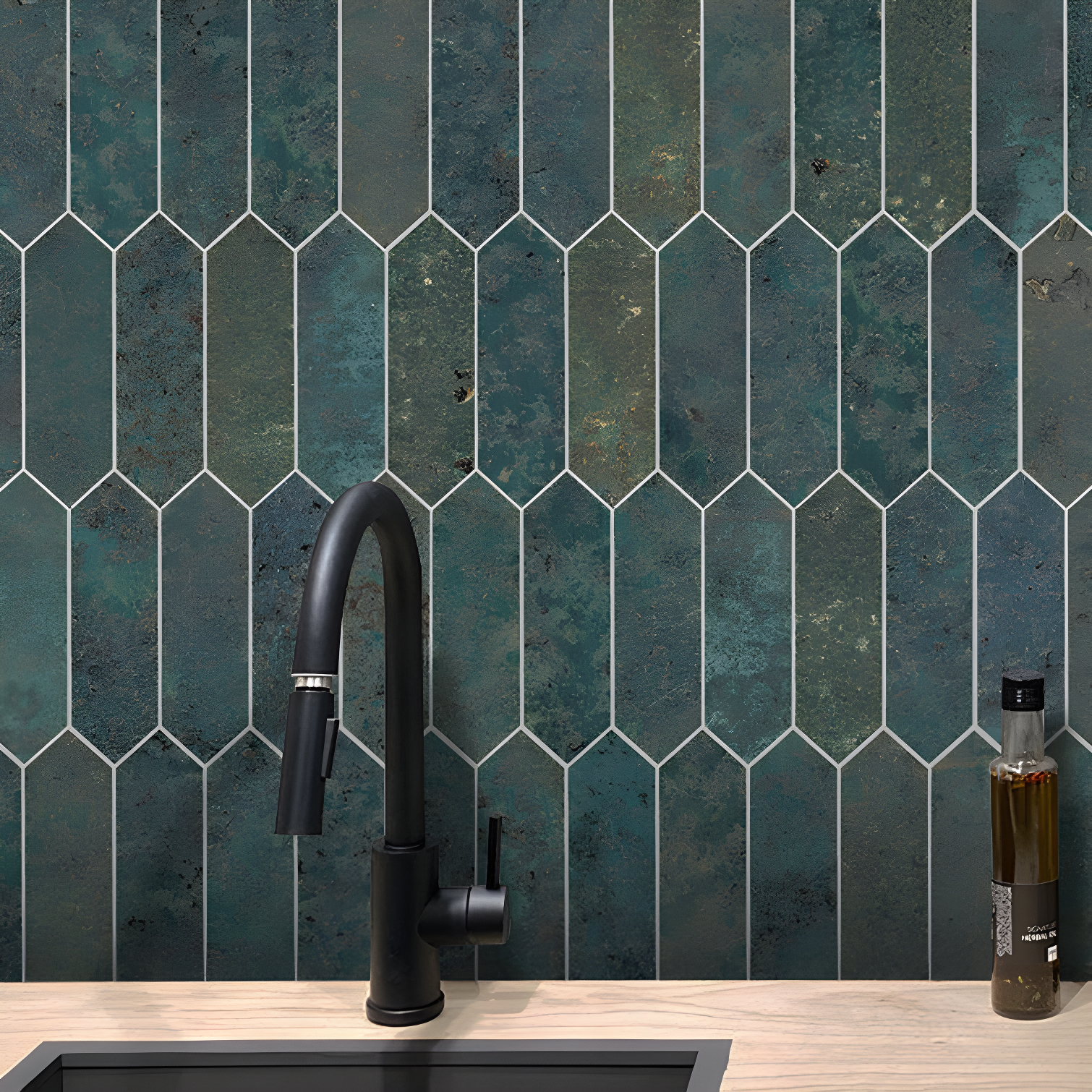 12" x 11.22" Stone Composite Peel & Stick Mosaic Tile