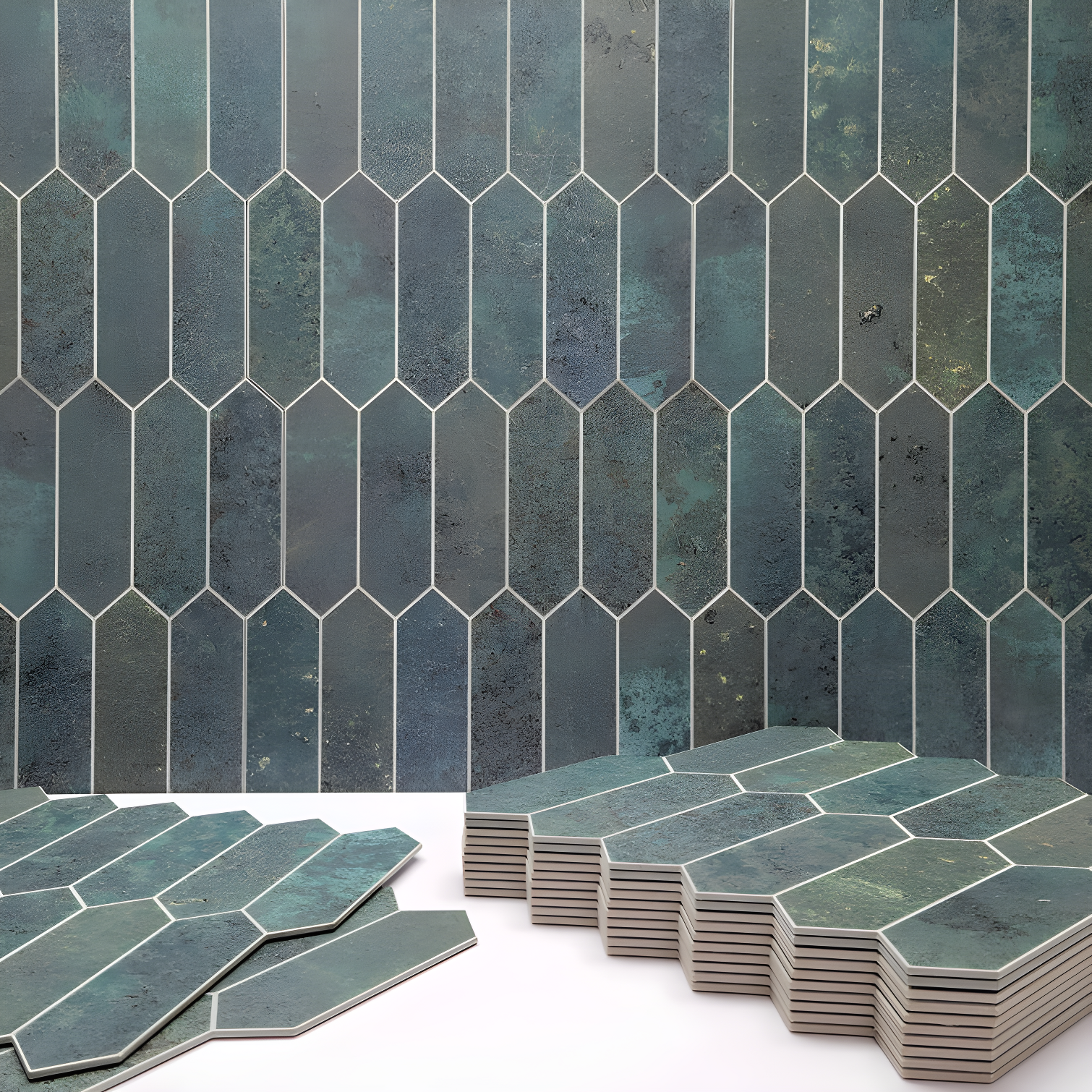12" x 11.22" Stone Composite Peel & Stick Mosaic Tile