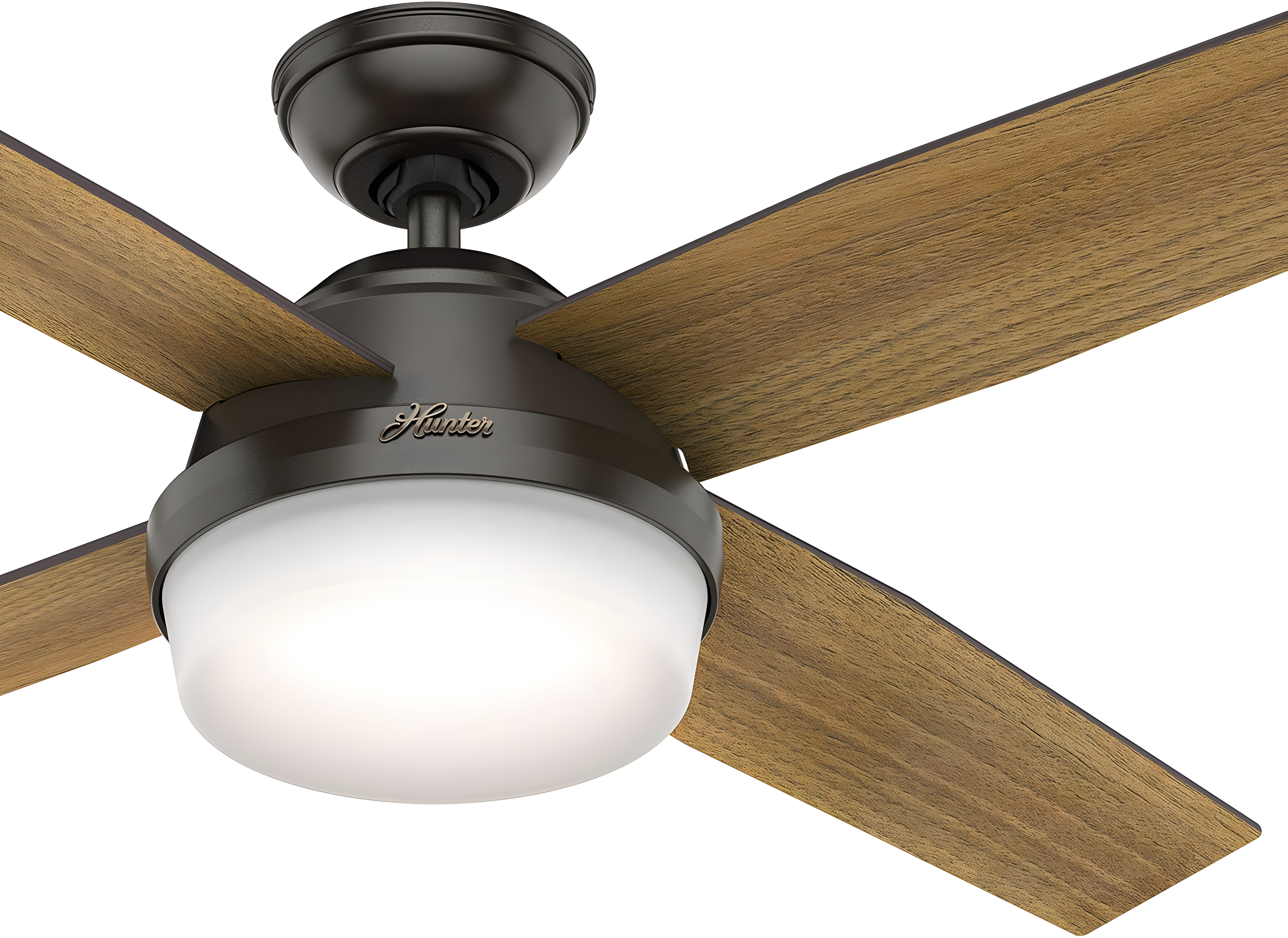 Dempsey 52" 4 - Blade Contemporary Indoor Ceiling Fan with Lights and Remote