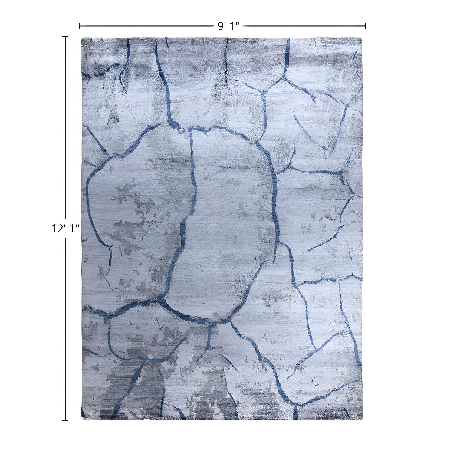 Solo Rugs Modern One-of-a-Kind Hand-Knotted Area Rug - Gray, 9' 1" x 12' 1" | Wayfair