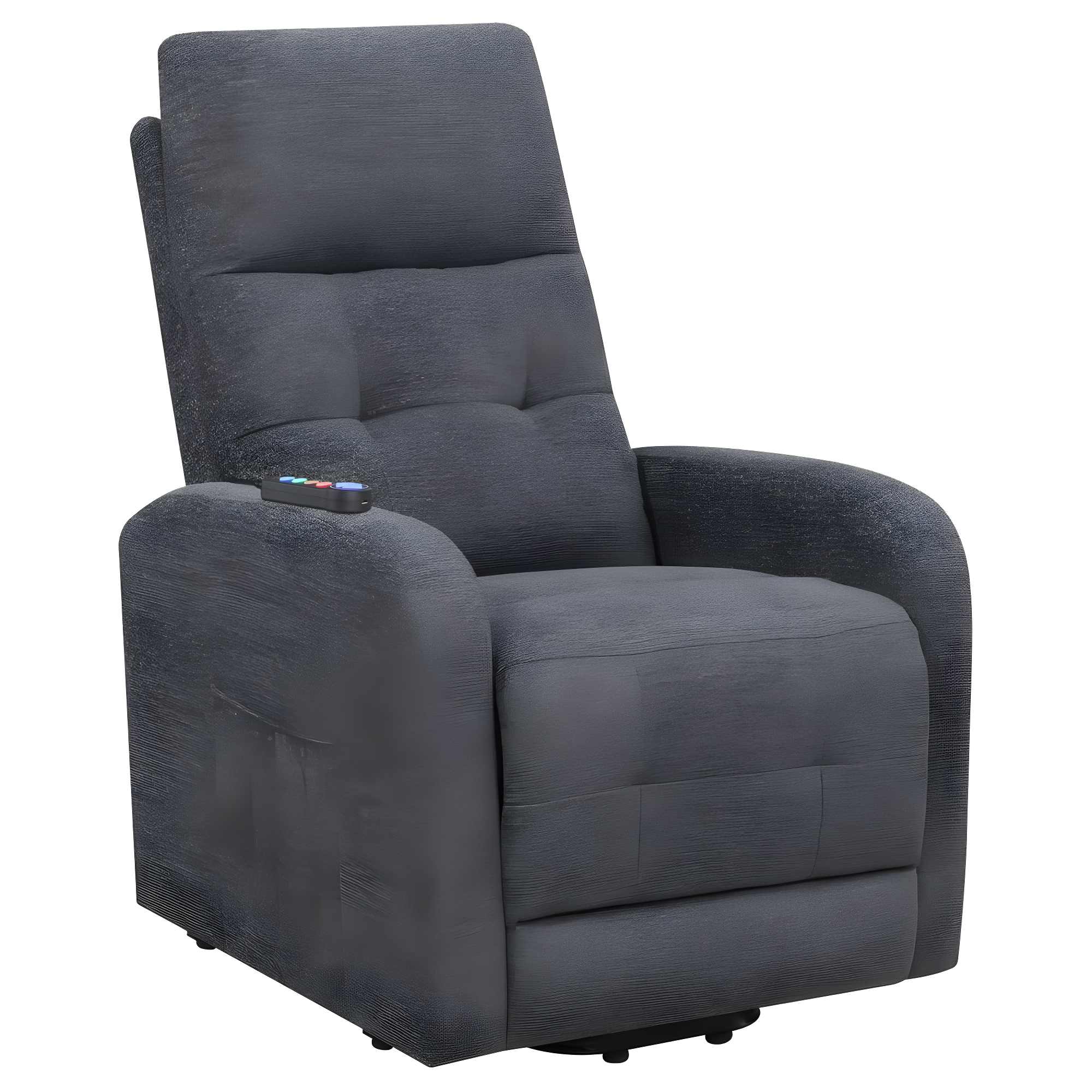 Coaster Howie Tufted Fabric Upholstered Power Lift Recliner in Charcoal