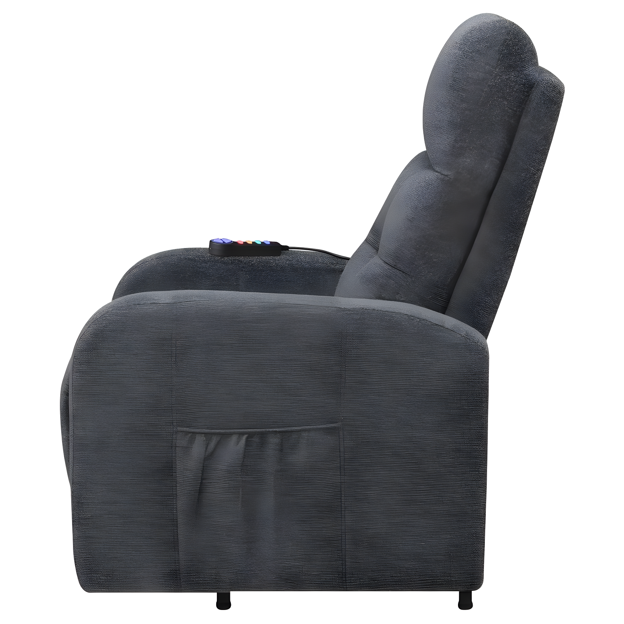 Coaster Howie Tufted Fabric Upholstered Power Lift Recliner in Charcoal