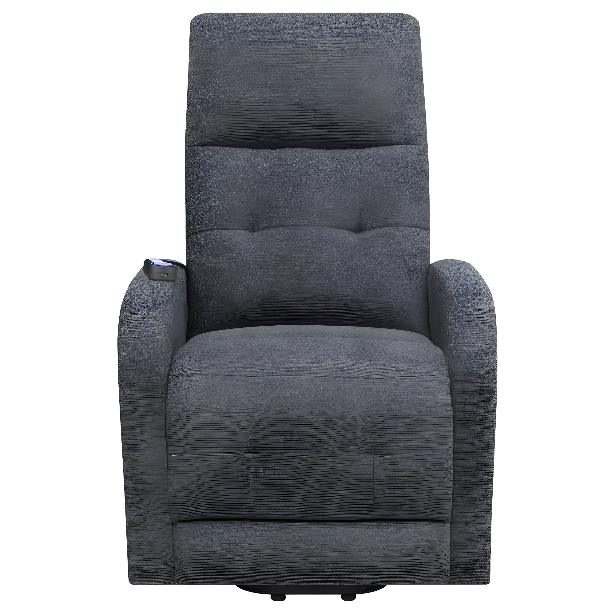 Coaster Howie Tufted Fabric Upholstered Power Lift Recliner in Charcoal