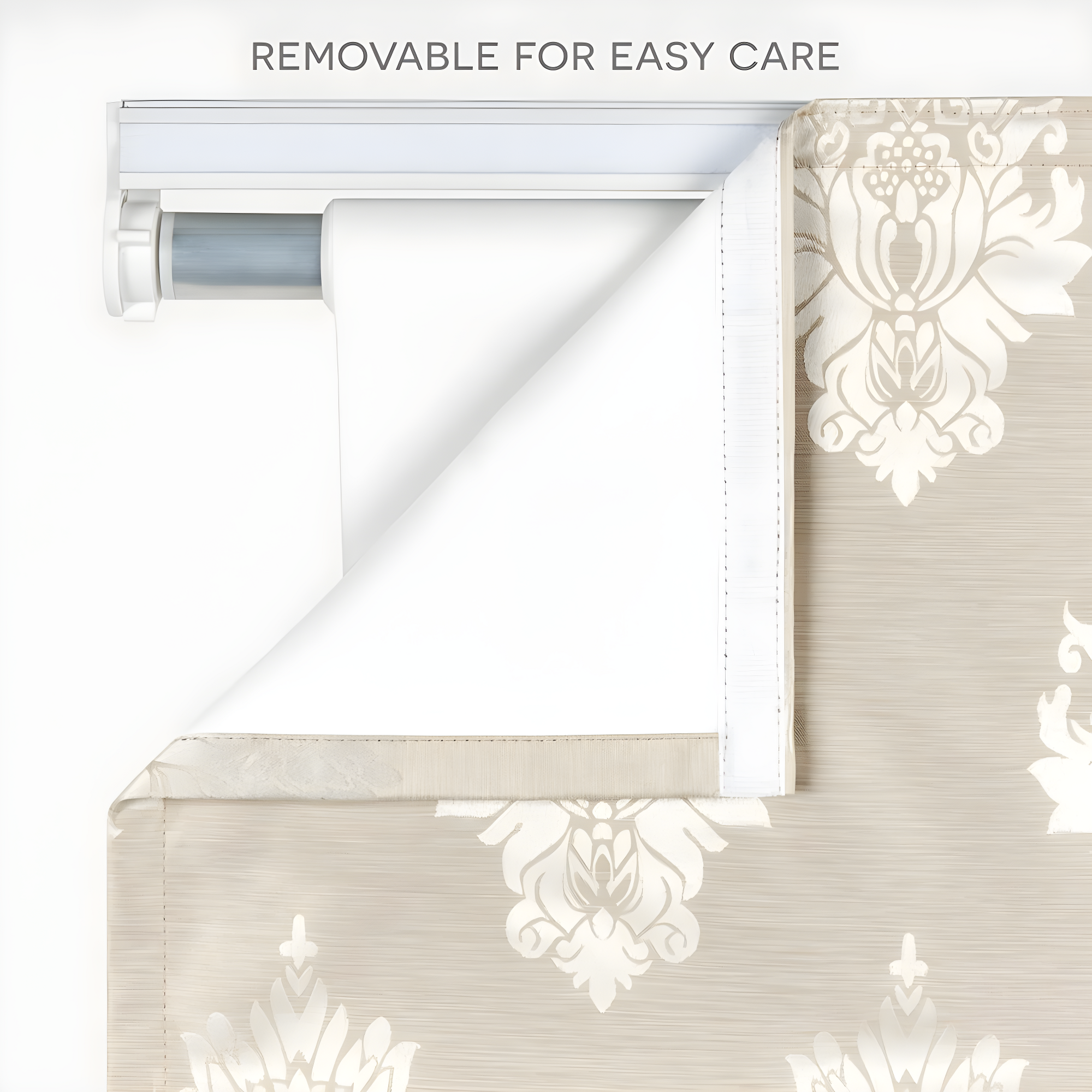 Amalgamated Textiles Exclusive Home Marseilles Damask 100% Blackout Roman Shade