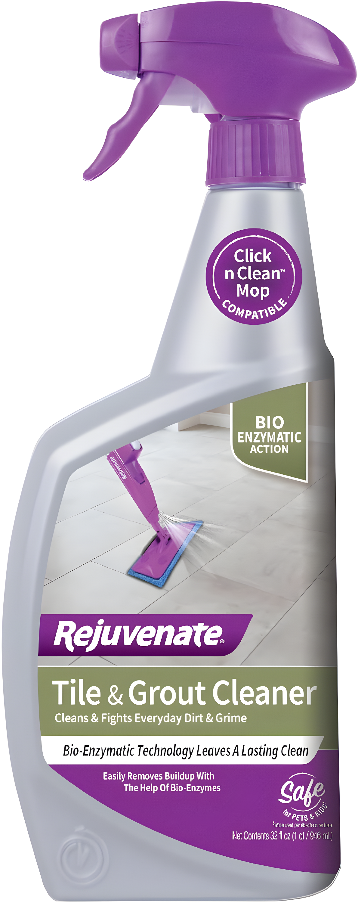 Rejuvenate 32 oz Bio-Enzymatic No Scrub Tile and Grout Cleaner