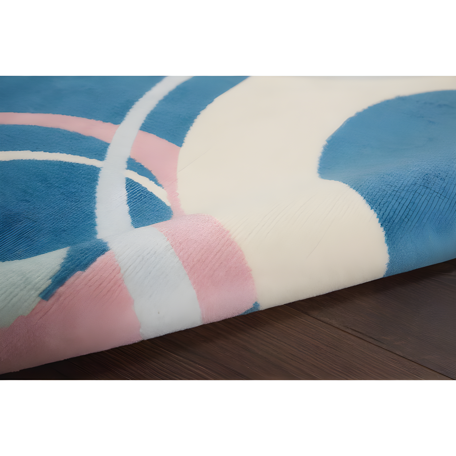 Nourison Grafix 6'X9' (6' x 9') Blue Multi Colored Area Rug Retro Contemporary Geometric by Nourison