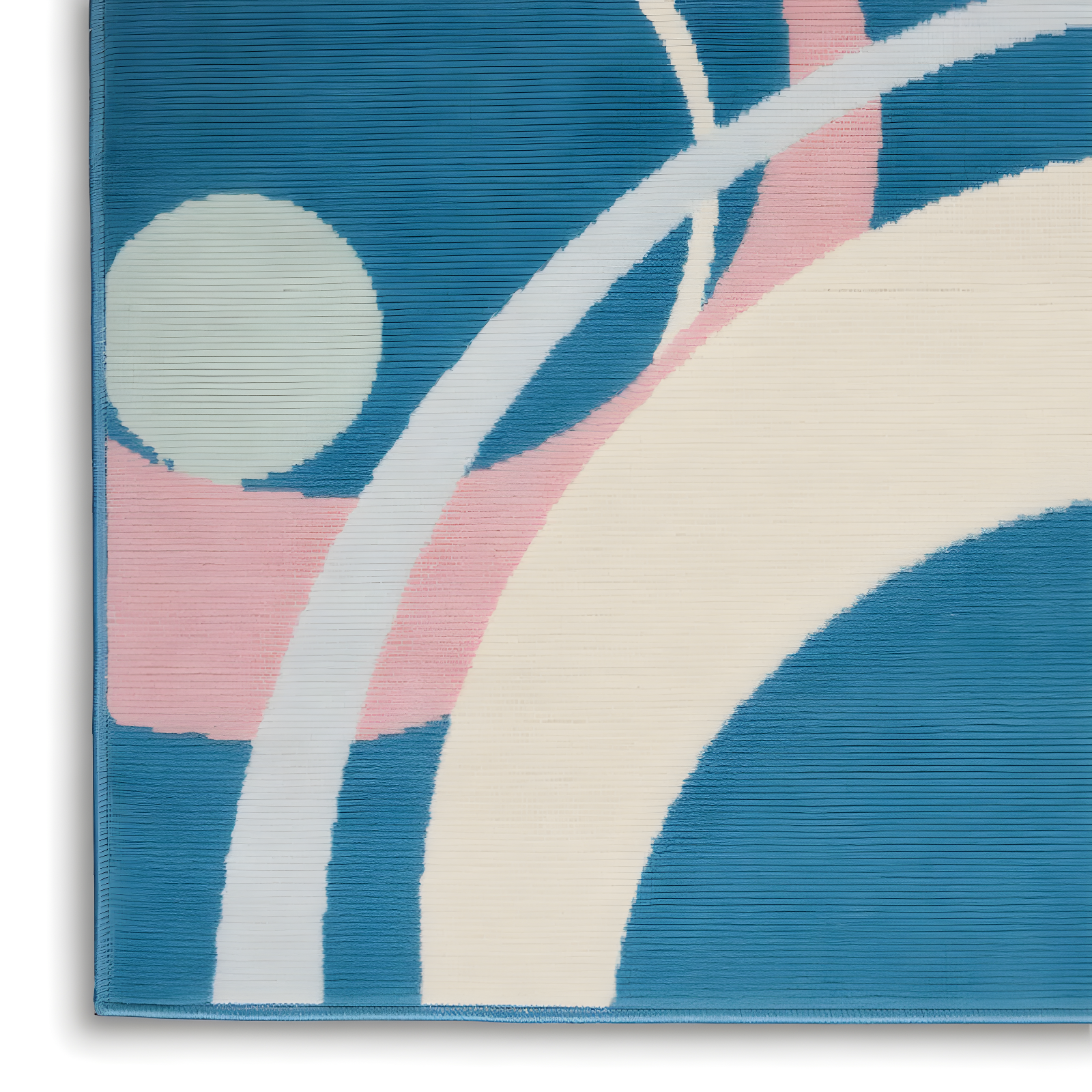 Nourison Grafix 6'X9' (6' x 9') Blue Multi Colored Area Rug Retro Contemporary Geometric by Nourison
