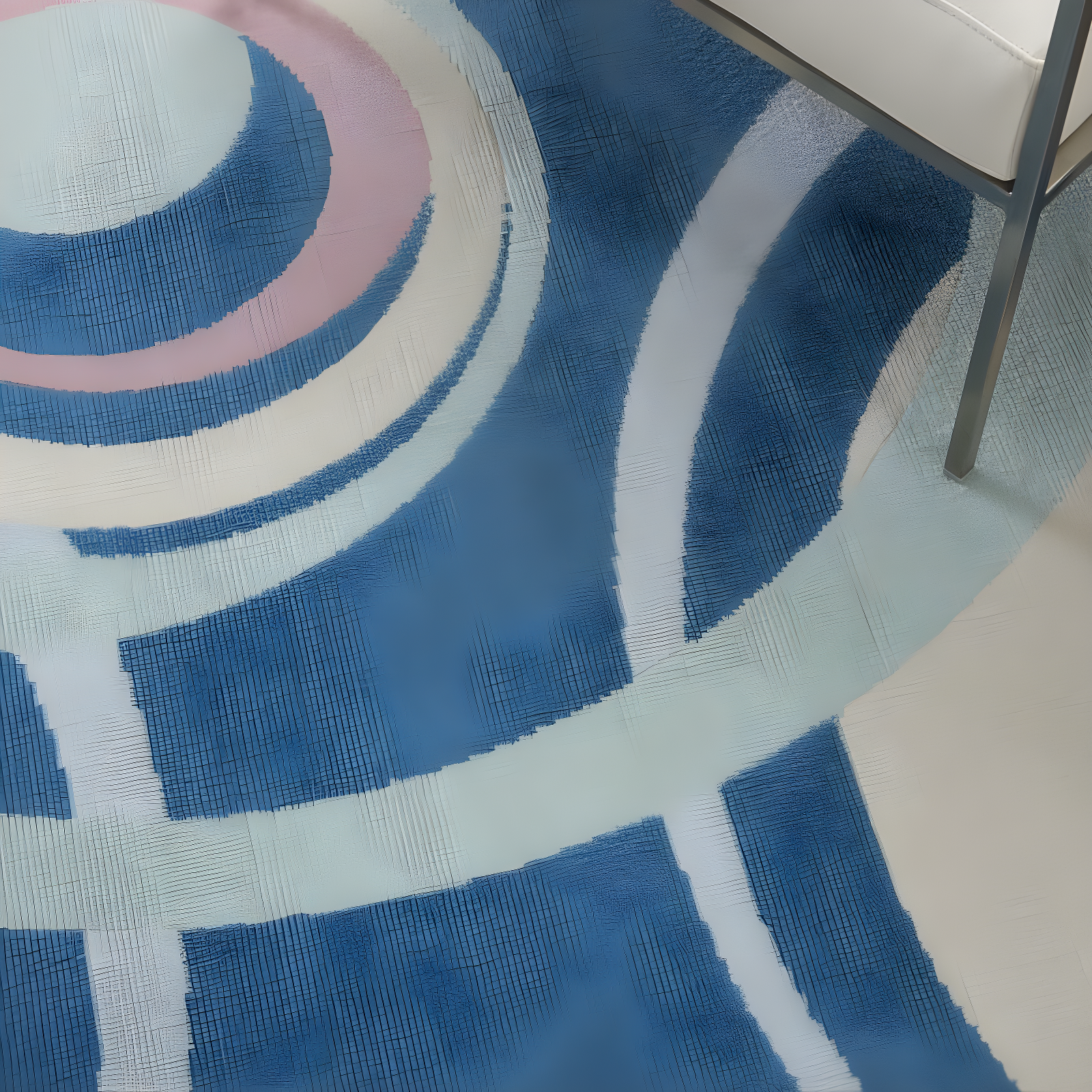 Nourison Grafix 6'X9' (6' x 9') Blue Multi Colored Area Rug Retro Contemporary Geometric by Nourison
