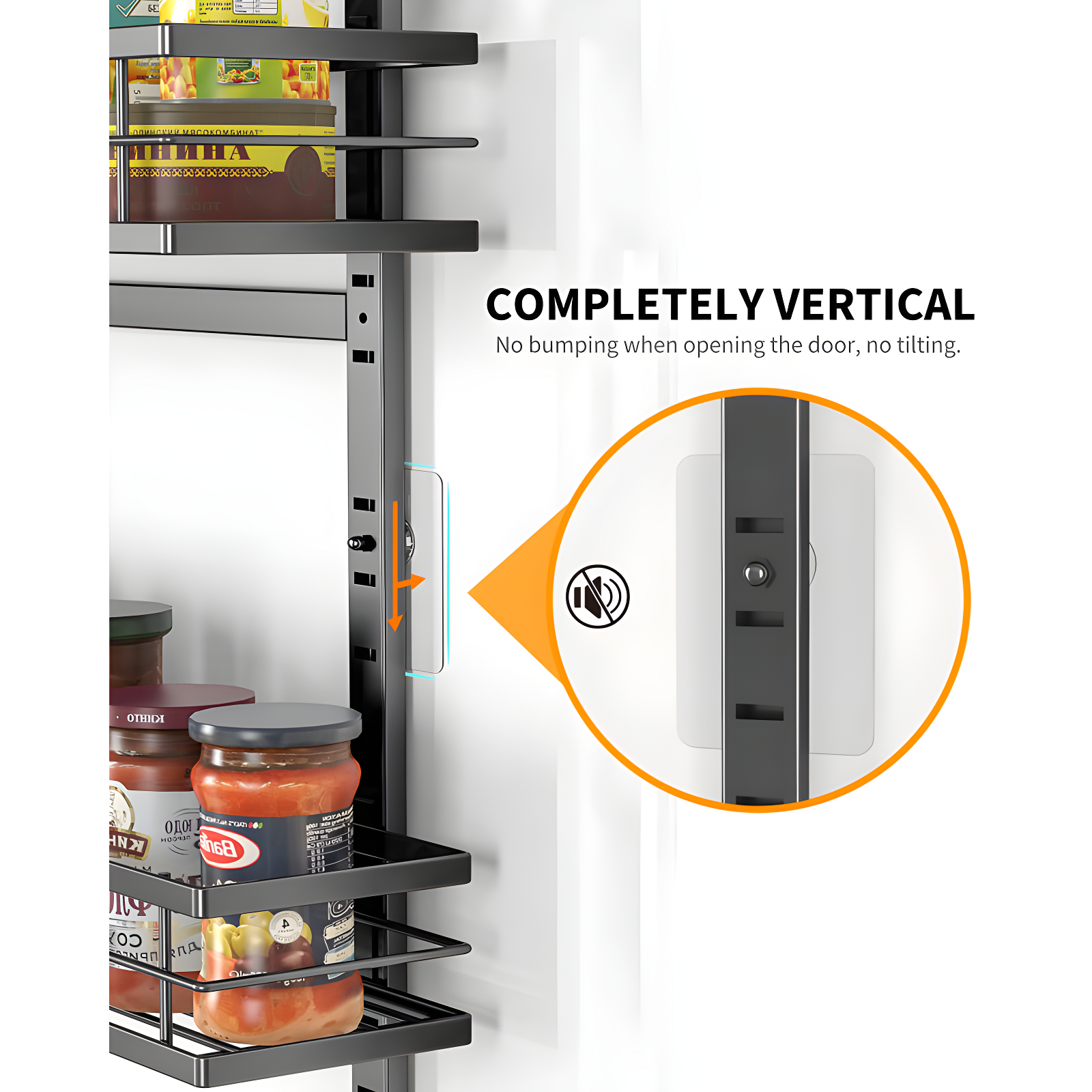 Rebrilliant 9-Tier Over The Door Pantry Organizer, Black Hanging Basket Wall Spice Rack Seasoning Shelves