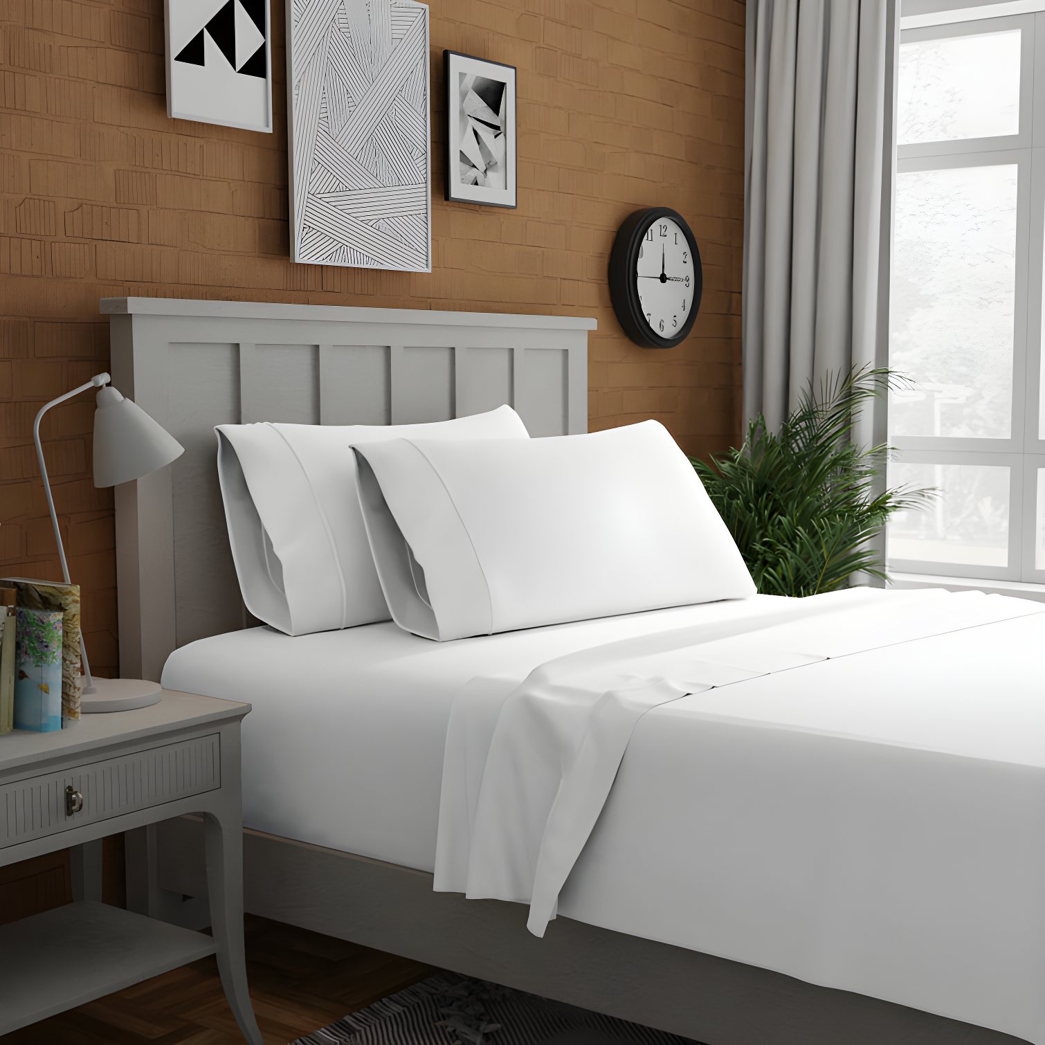 Purity Home Sustainable Organic 100% Cotton Breathable & Lightweight Deep Pocket Sheet Set