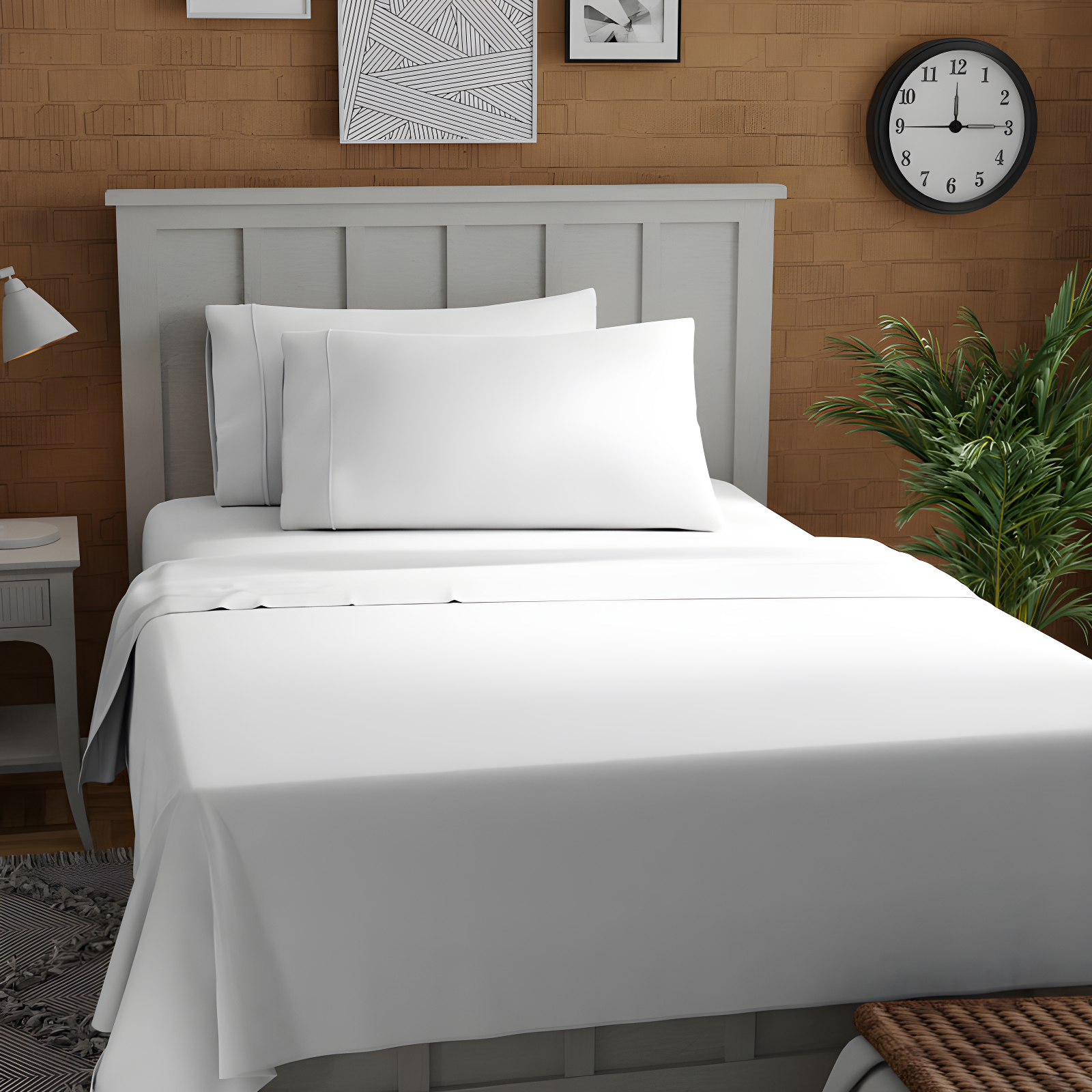 Purity Home Sustainable Organic 100% Cotton Breathable & Lightweight Deep Pocket Sheet Set