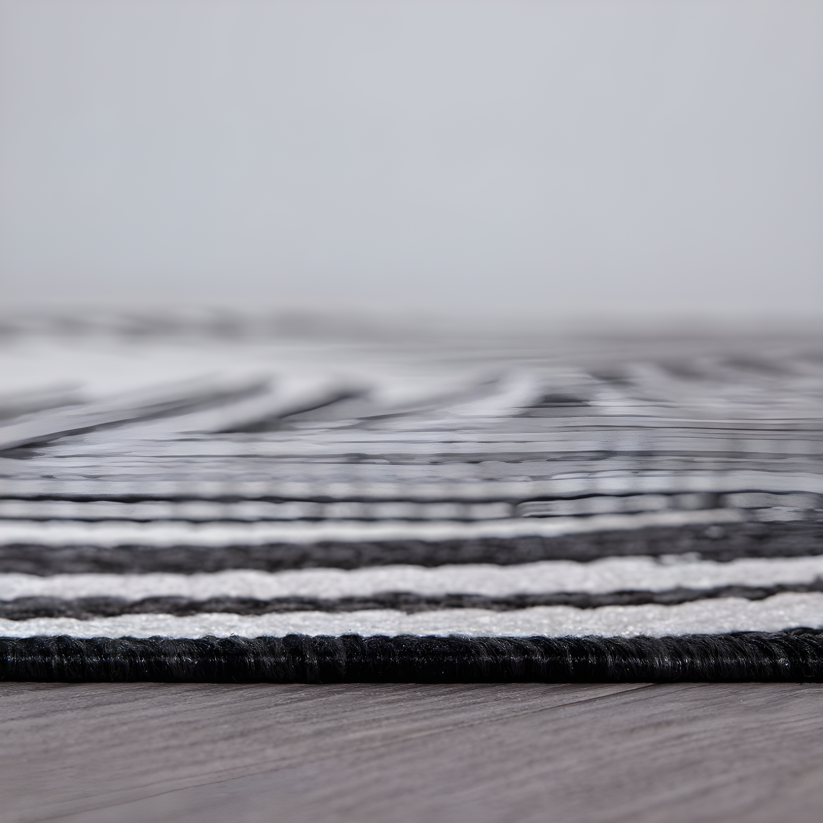 World Rug Gallery Contemporary Distressed Leaves Textured Flat Weave Indoor/Outdoor Area Rug - BLACK 2'x3'
