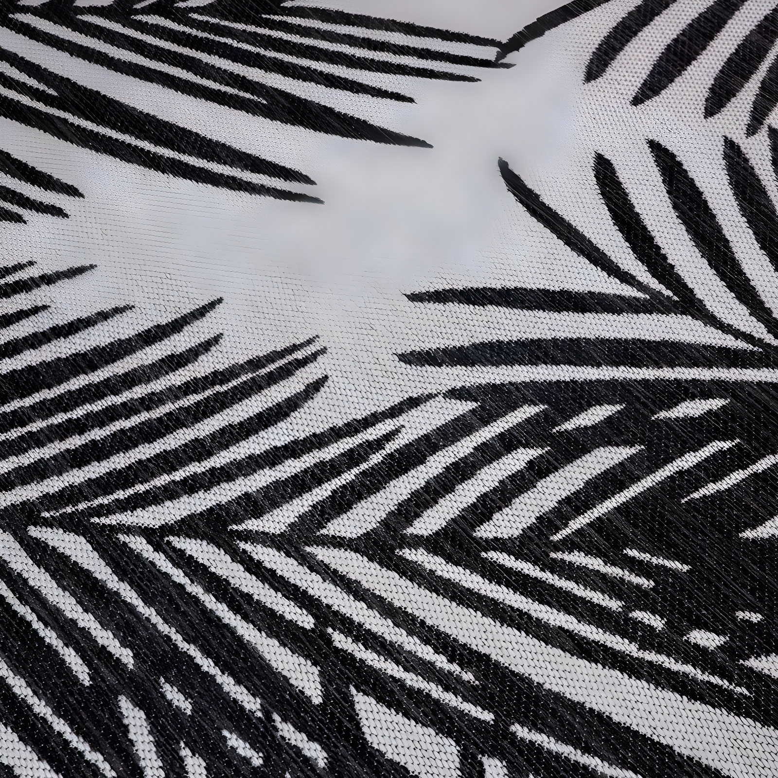 World Rug Gallery Contemporary Distressed Leaves Textured Flat Weave Indoor/Outdoor Area Rug - BLACK 2'x3'