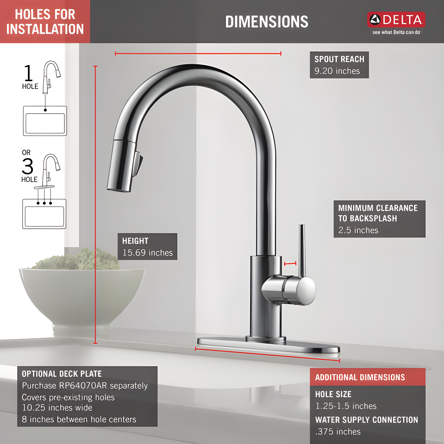 Trinsic Pull Down Sprayer Kitchen Sink Faucet, Single Handle Kitchen Faucet