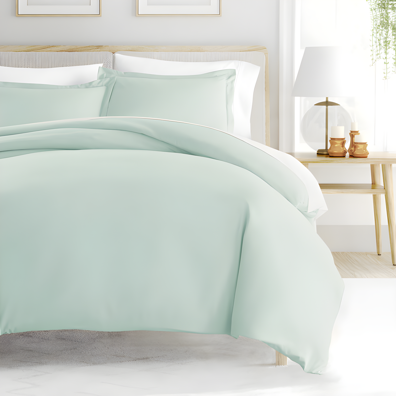 Duvet Cover Set Super Soft Microfiber Bedding in Solid Colors