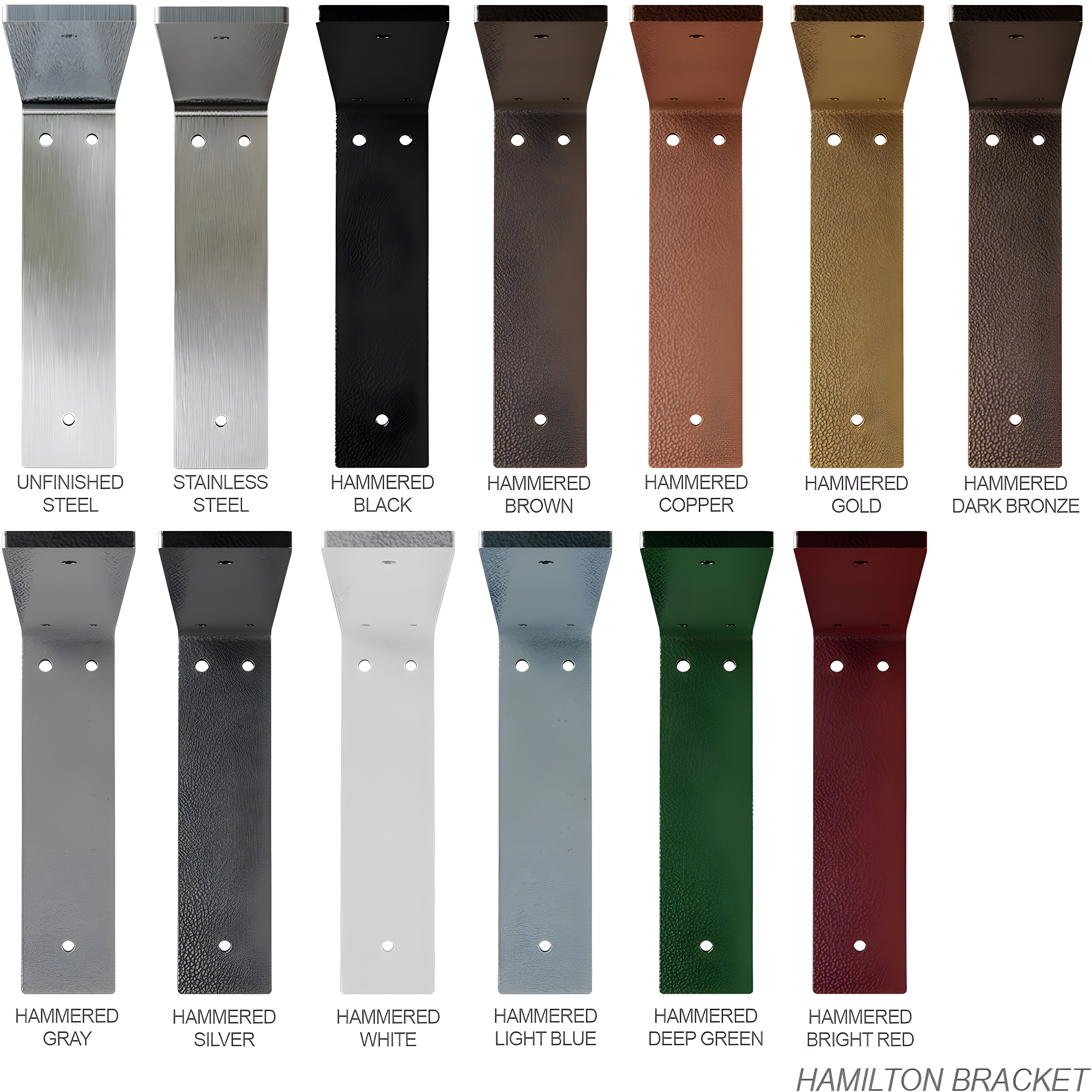 Ekena Millwork Hamilton H 2'' W D Metal Bracket / Corbel