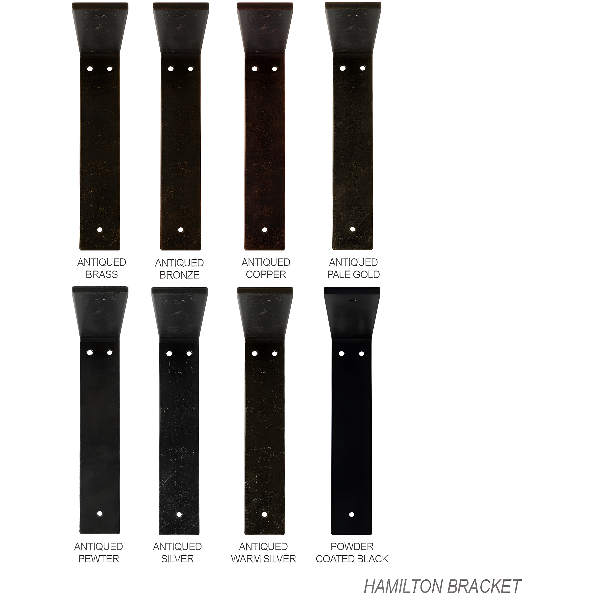 Ekena Millwork Hamilton H 2'' W D Metal Bracket / Corbel