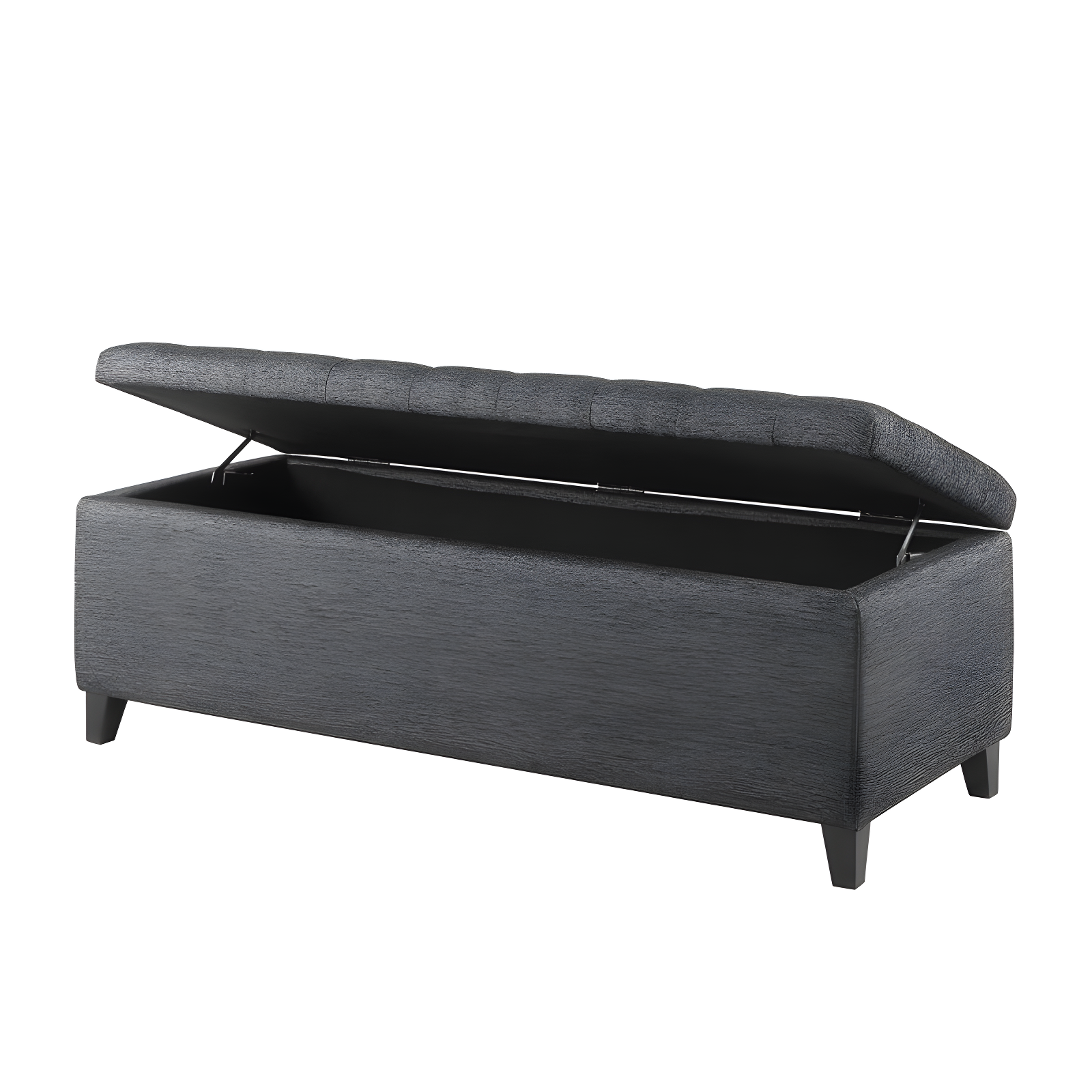 Selah Tufted Top Storage Bench Charcoal - Madison Park