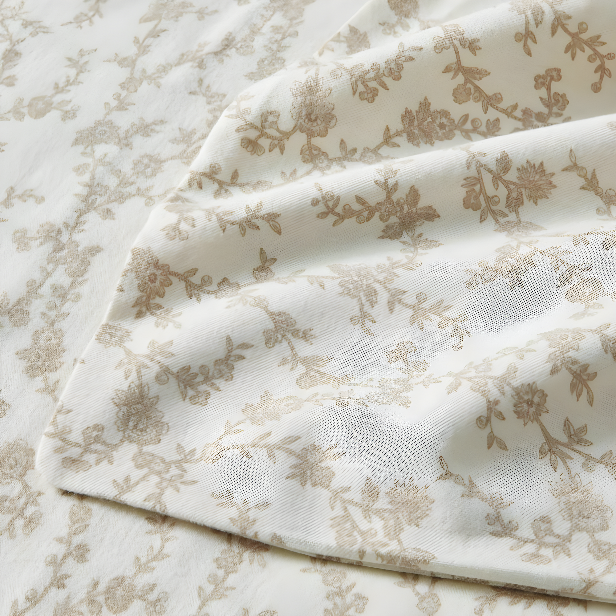 Laura Ashley Victoria Flannel Sheet Set Twin - Beige