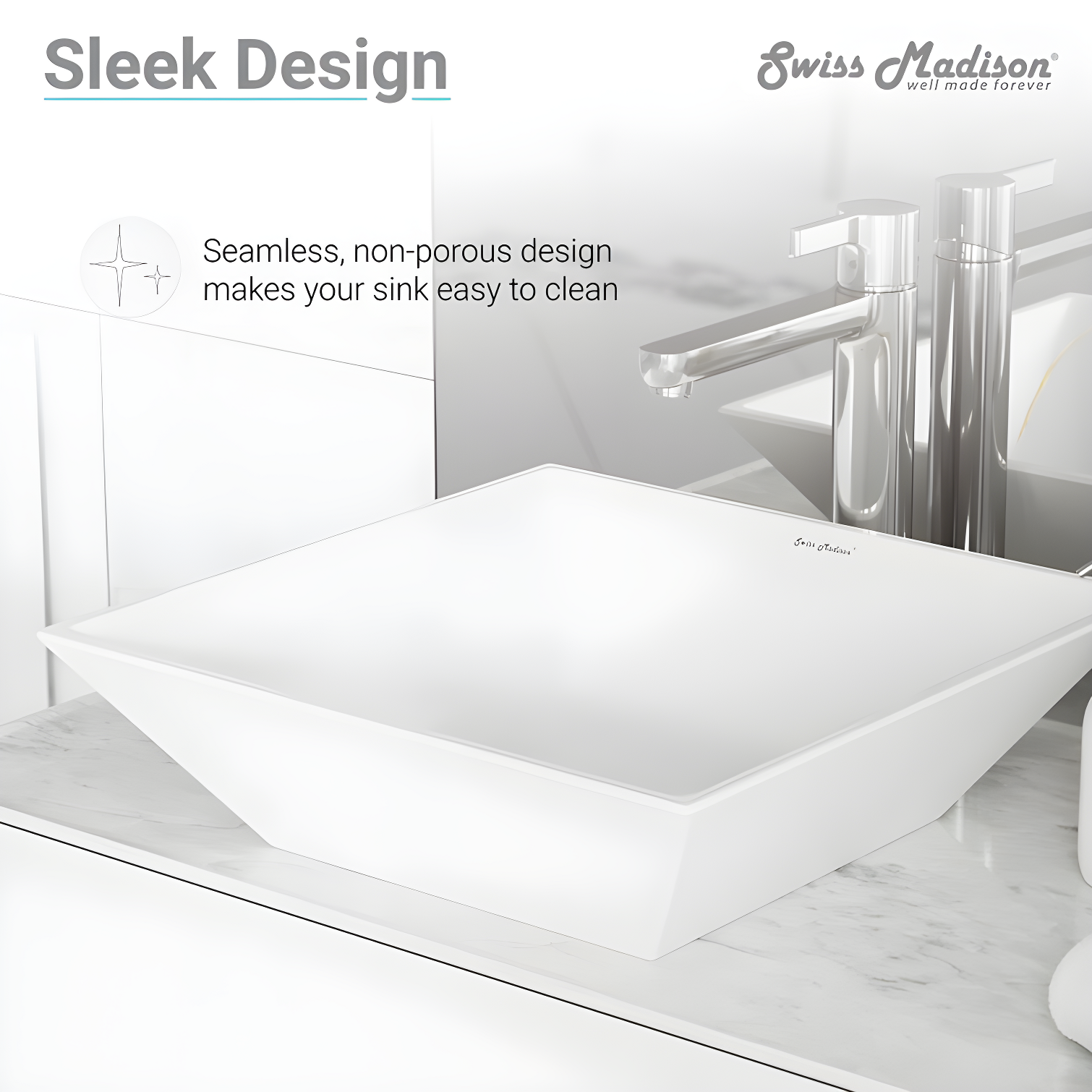 St. Tropez Square Ceramic Vessel Sink