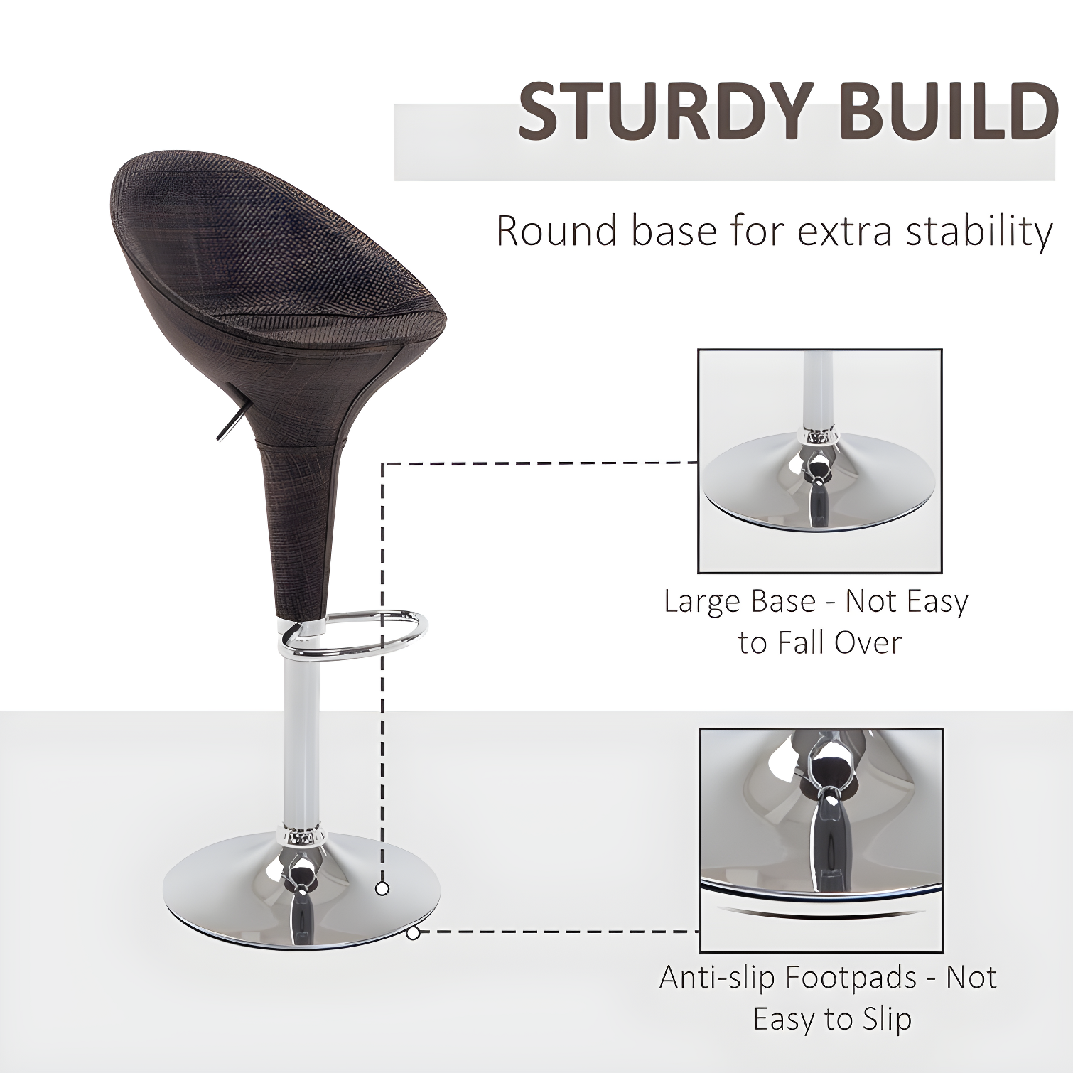 Orren Ellis Galeton Swivel Upholstered Adjustable Height Counter Stool with Metal Frame (Set of 2)