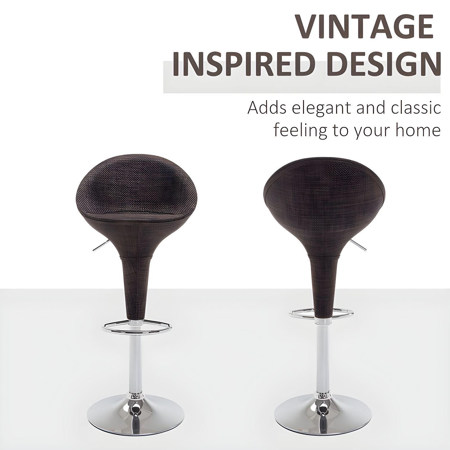 Orren Ellis Galeton Swivel Upholstered Adjustable Height Counter Stool with Metal Frame (Set of 2)