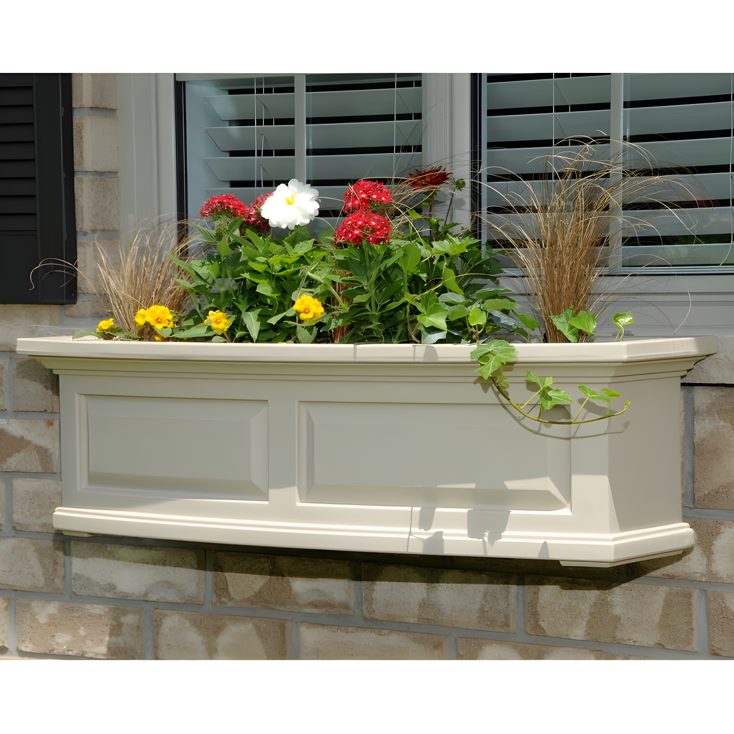 Nantucket Resin Window Box with Water Reservoir