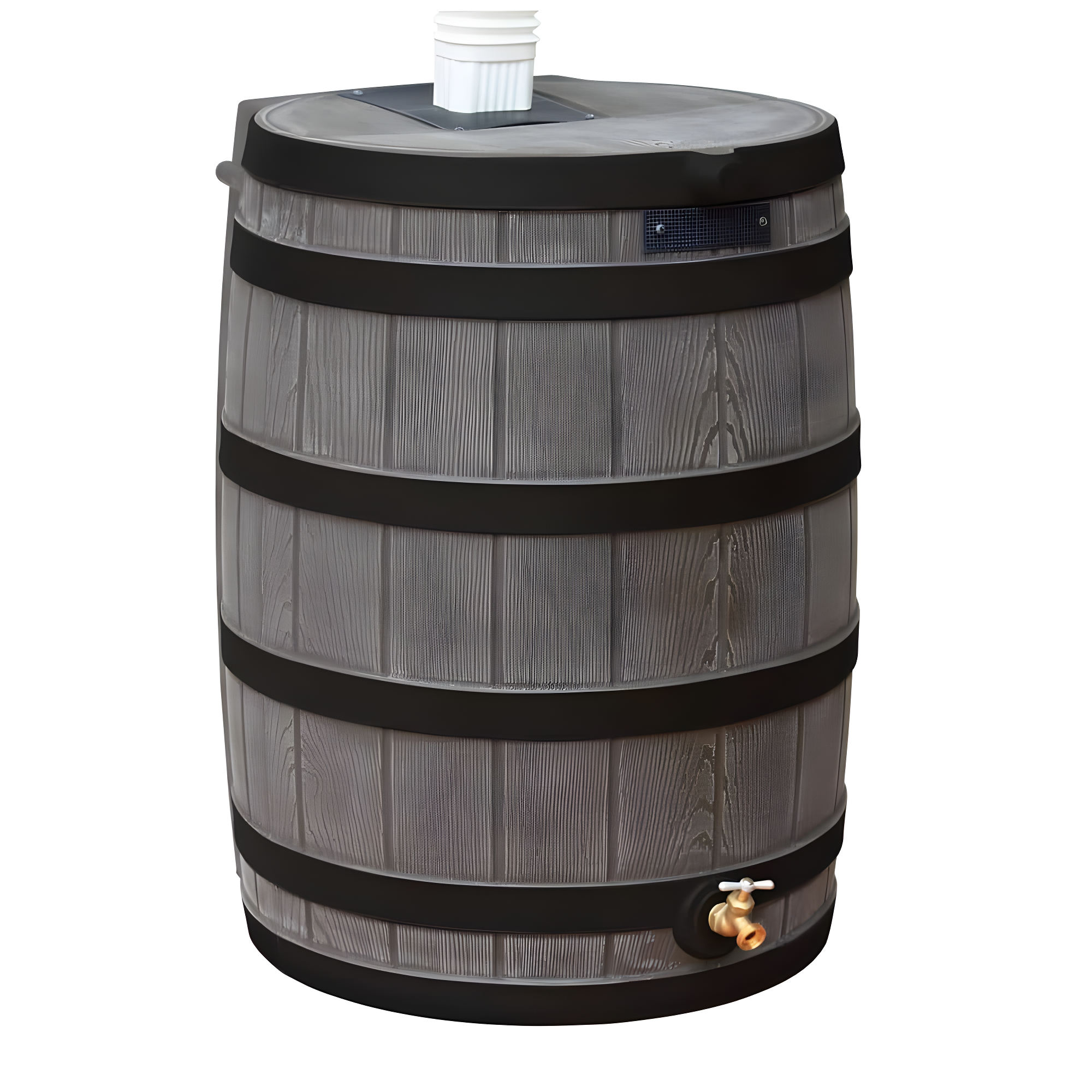 Good Ideas Rain Wizard Whiskey Style Rain Barrel with Overflow and Spigot