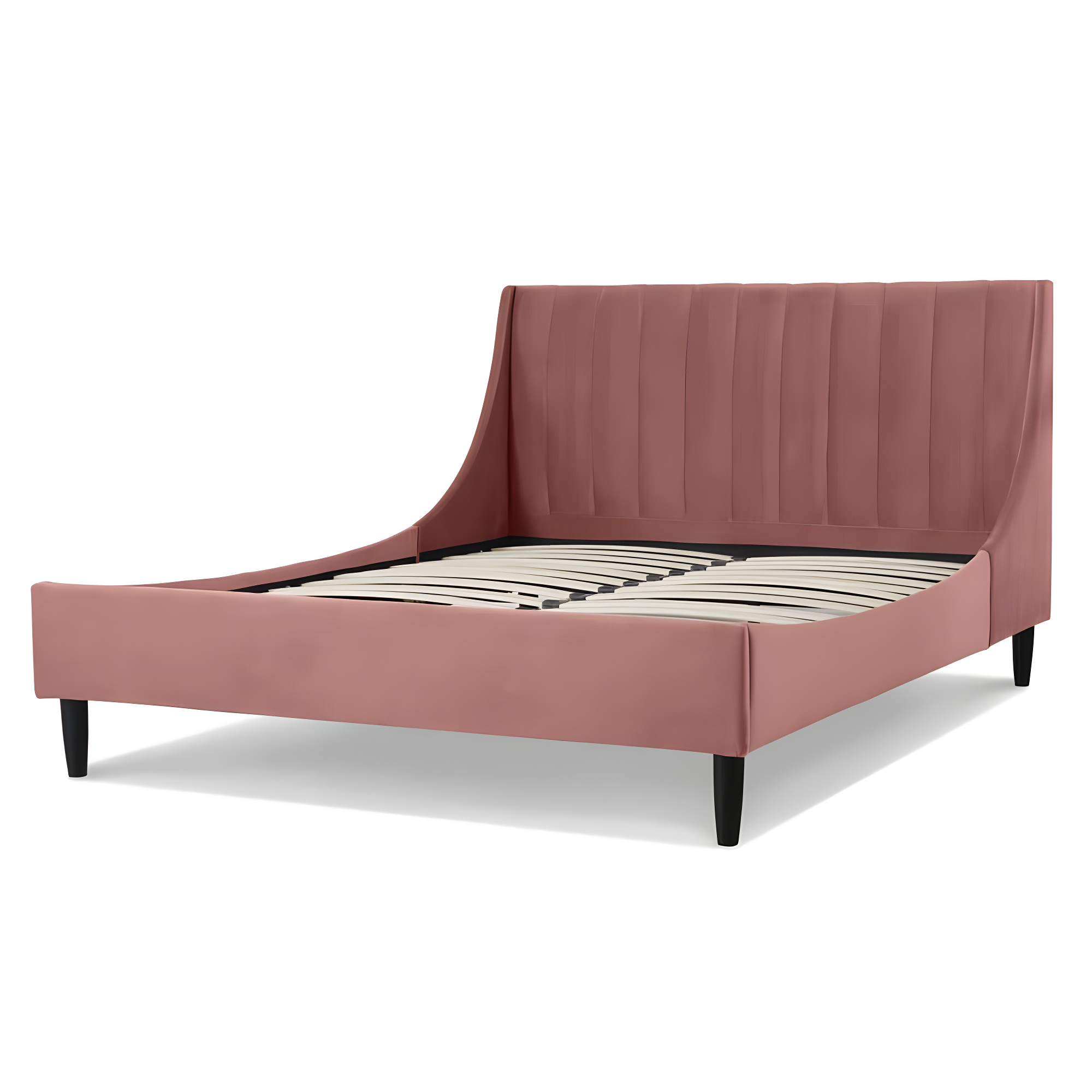Sandy Wilson Home Aspen Upholstered Platform Bed Queen Ash Rose