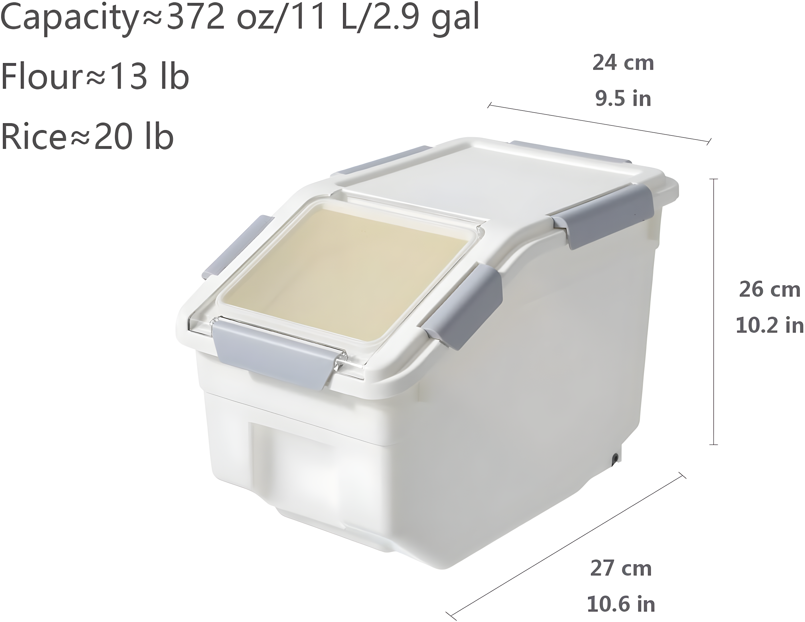 2 Pack Dog Food Storage Container With Scoop,Large Airtight Pet Dog Food Bin,Container For Dog Treats Rice,Dog Cat Dry Food Bin,Baking Supplies,Flour,Rice,Kitchen Pantry Cereal(10 LB)