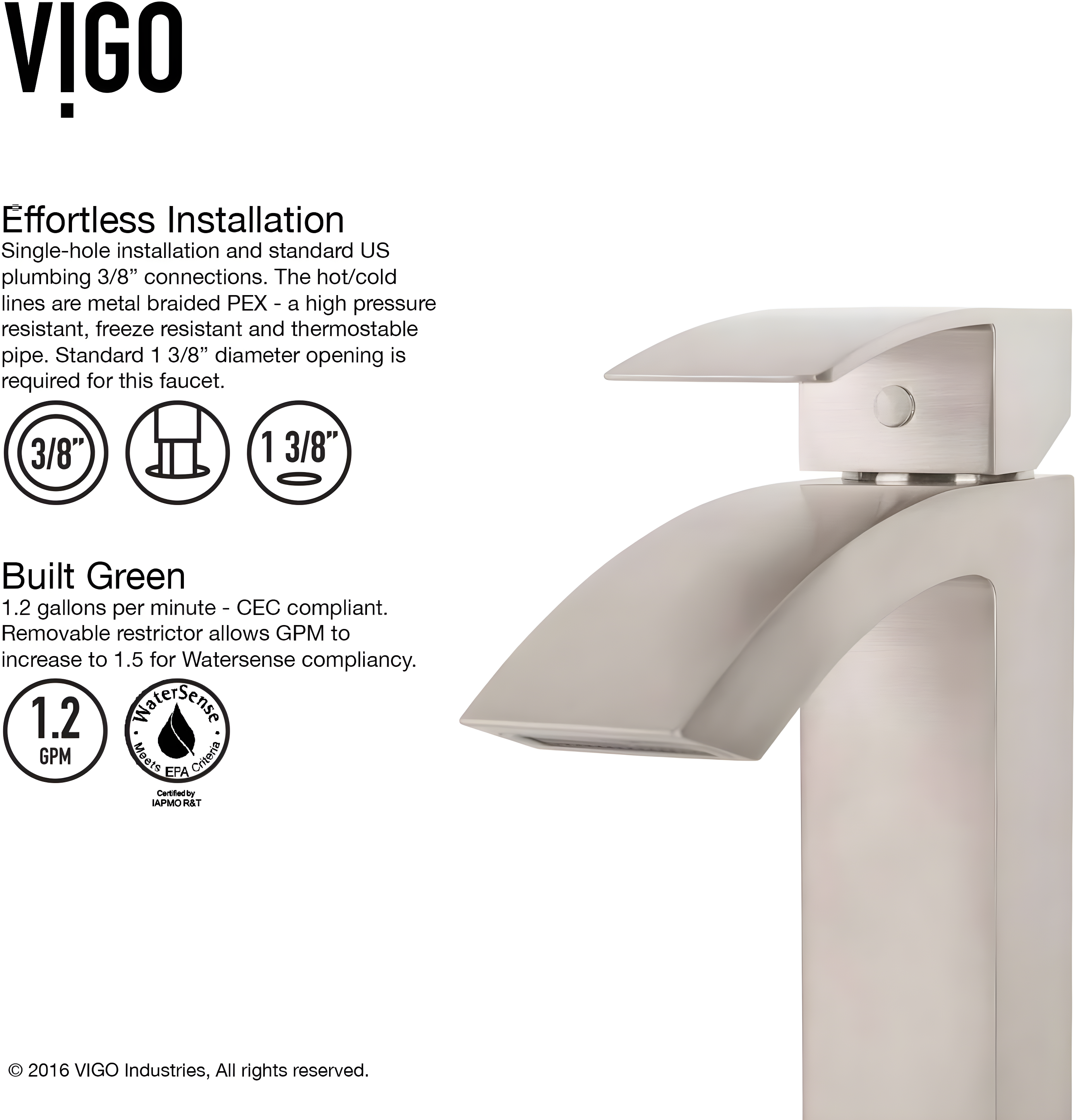 Satro 7" H Single Handle Single Hole Bathroom Faucet