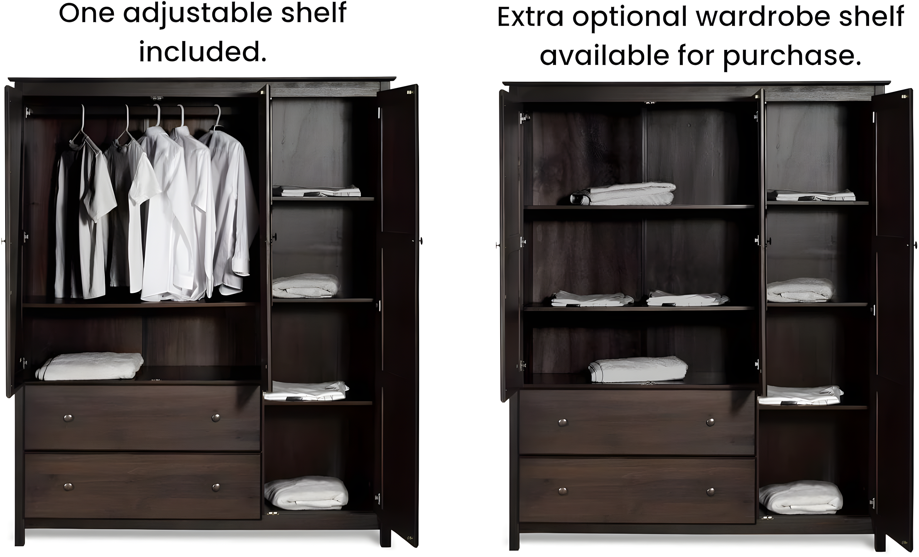 Shaker Solid Wood Armoire