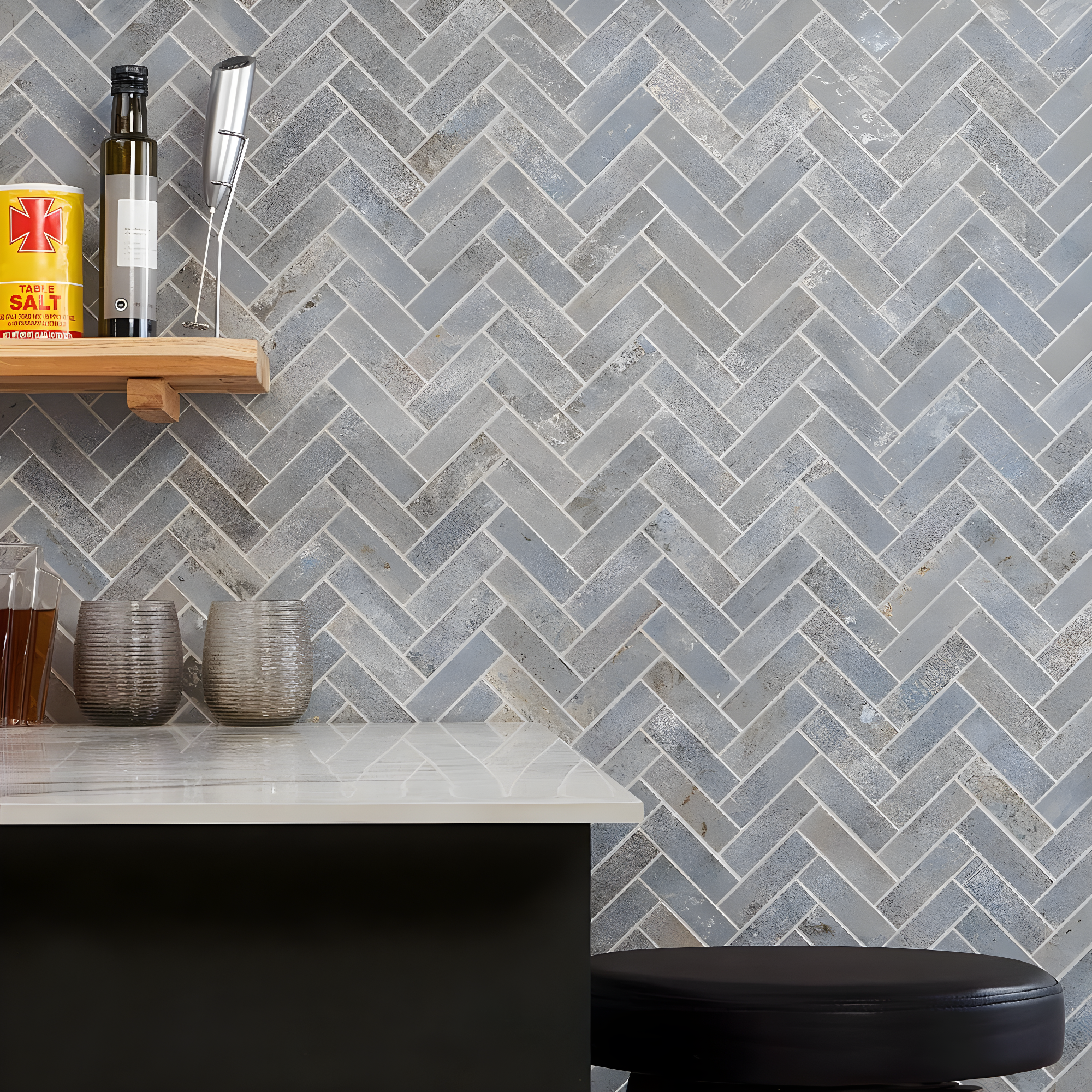 Mantis 10.03 in. x 10.62 in. Herringbone Matte Porcelain Floor & Wall Mosaic Tile (0.75 Sq.Ft./Each)