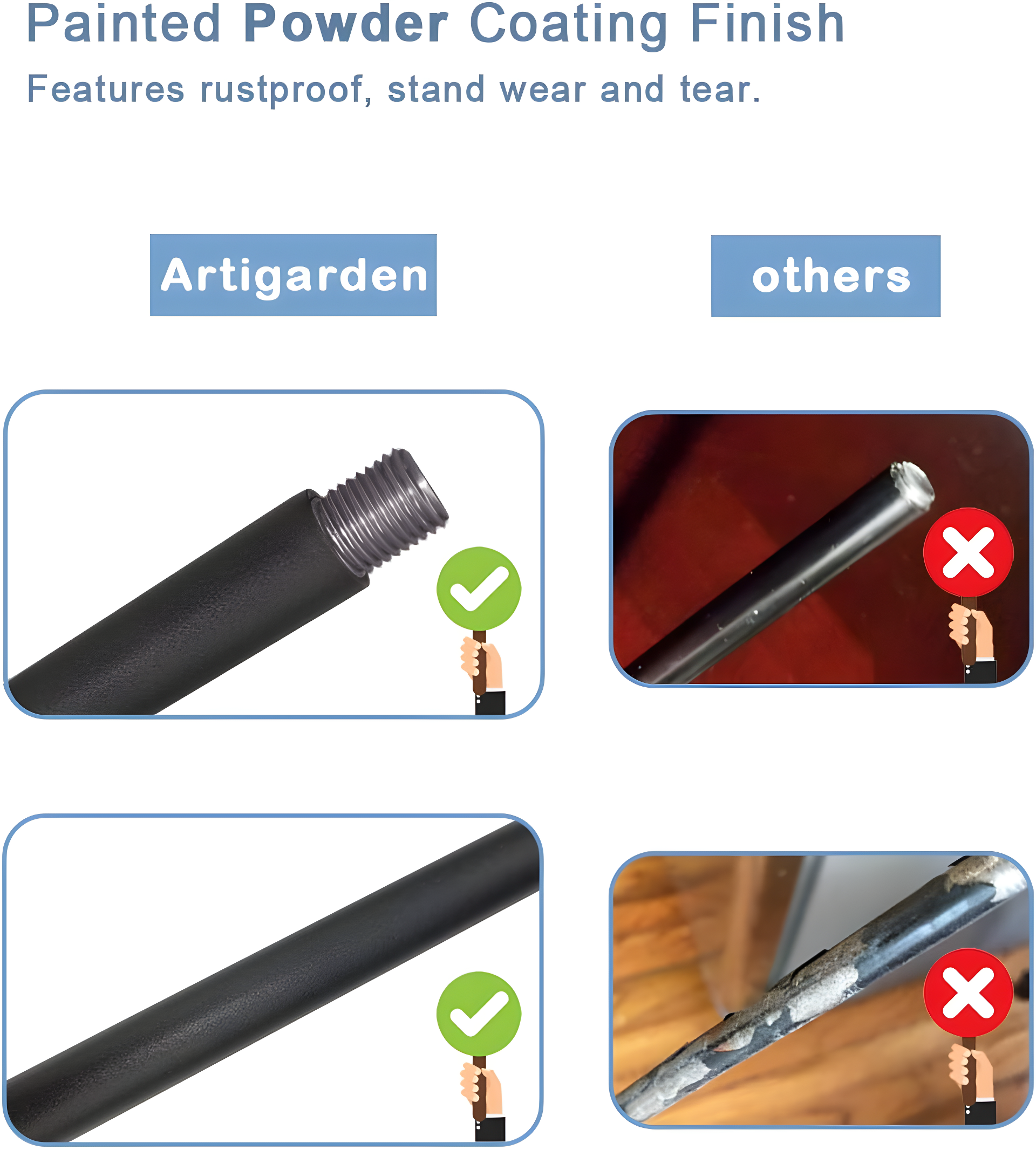 76 inch Outdoor Shepherd Hook with 5 Prong Base (2 Packs), Adjustable Heavy Duty Garden Hanging Stake for Bird Feeder Solar Light Plant Hanger Wedding Decor, Matte Black