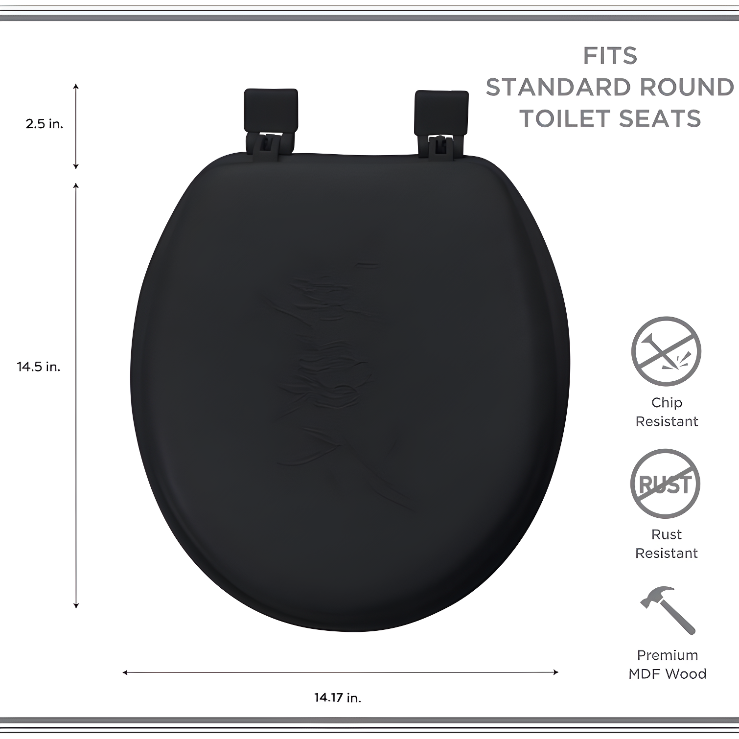 Bath Bliss 7239 Round Toilet Seat and Lid