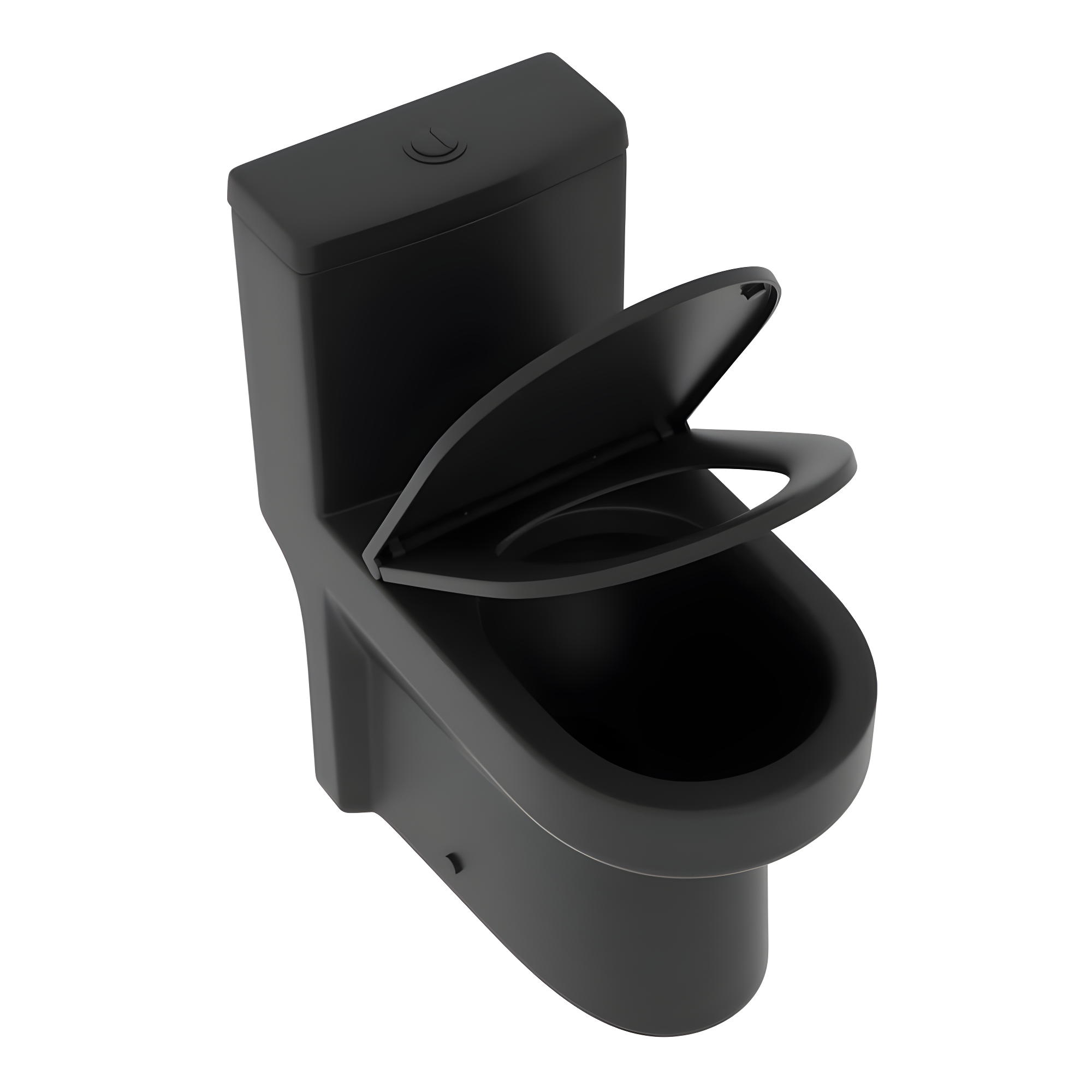 Liberty Compact Toilet, Modern One-Piece Round Toilet with Dual Flush, Easy Cleaning Fully Skirted Design(Seat Included)