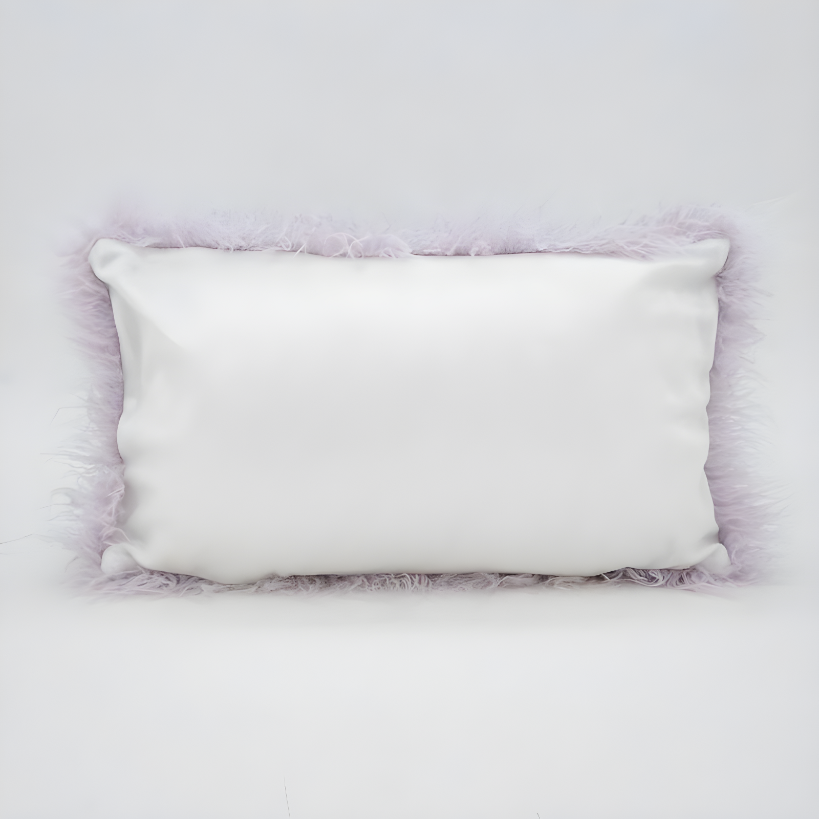 Faux Mongolian Collection Faux Fur Lumbar Throw Pillow