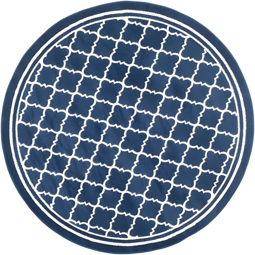 Amherst AMT422 Power Loomed Indoor Area Rug - Navy/Beige - 8'x10' - Safavieh