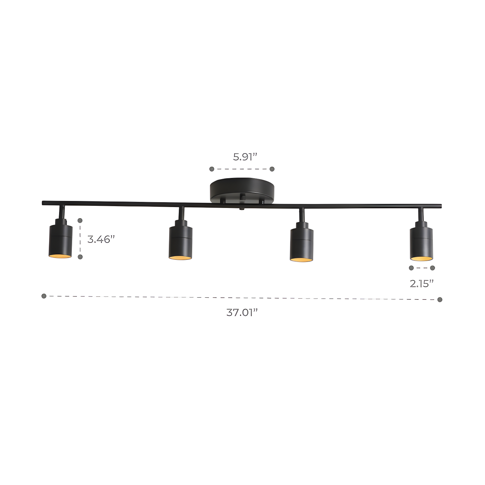Vidalite Shura 4-Light Integrated LED Track Light w/ Rotatable Heads, 3 ft. Track Lighting Kit, 3000k, 2240 Lumen